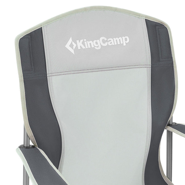 KingCamp Lightweight Folding Outdoor Camping Chair with Cupholder, Black/Grey - VMInnovations
