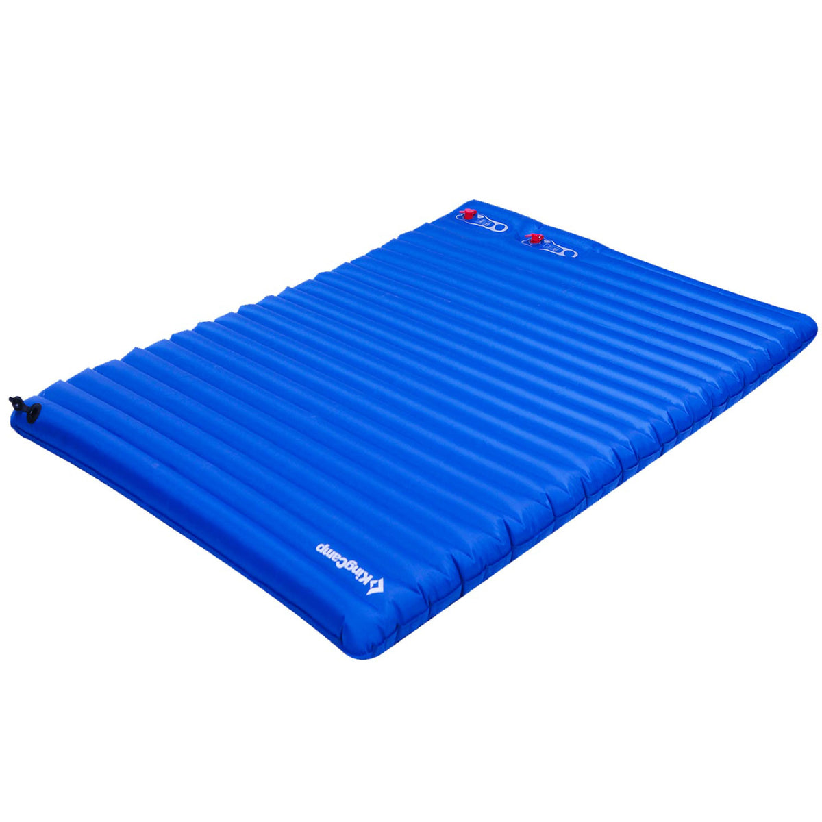 KingCamp 2-Person Sleeping Pad Lightweight Inflatable Air Mat, Blue (Open Box) - VMInnovations