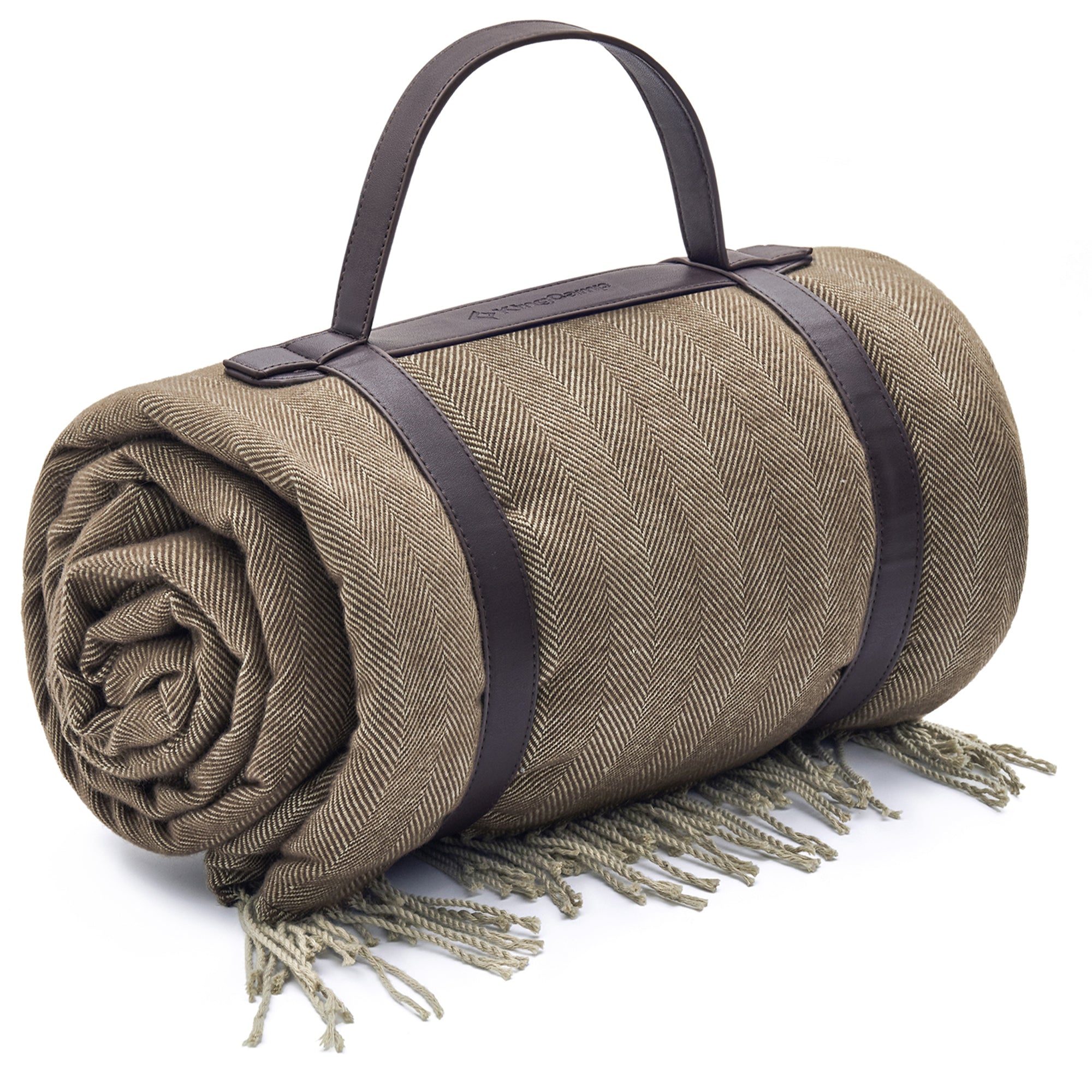 KingCamp Portable Outdoor Waterproof Picnic Beach Blanket, PEVA, Beige/Coffee - VMInnovations