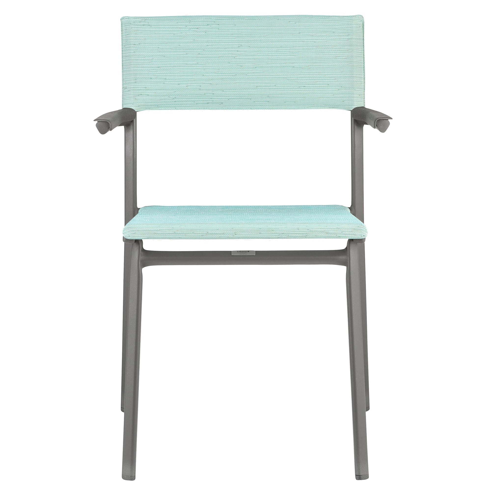 Lafuma Batyline Duo ORON Outdoor Armchair, Titanium/Mistral Blue (Set of 2)