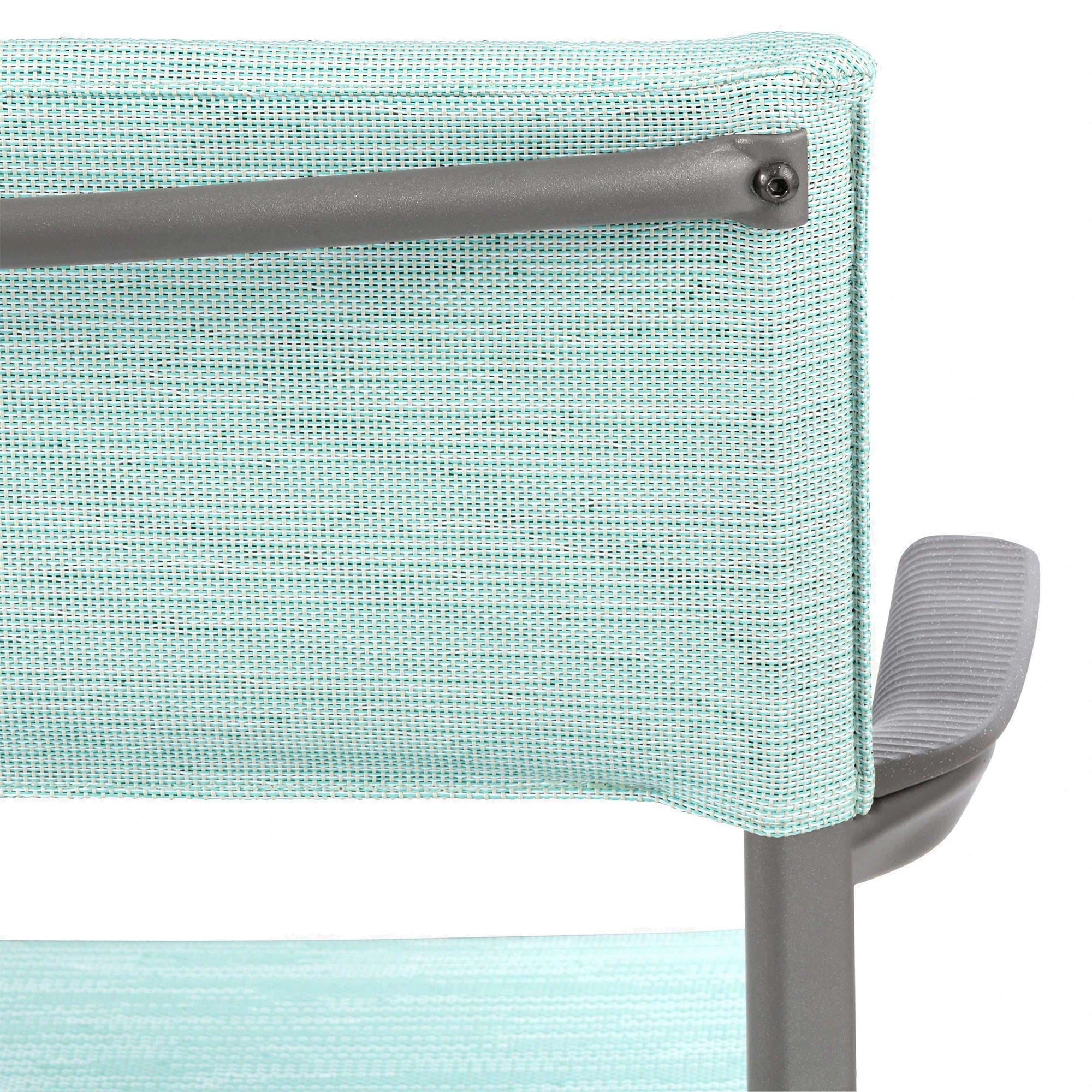 Lafuma Batyline Duo ORON Outdoor Armchair, Titanium/Mistral Blue (Set of 2)