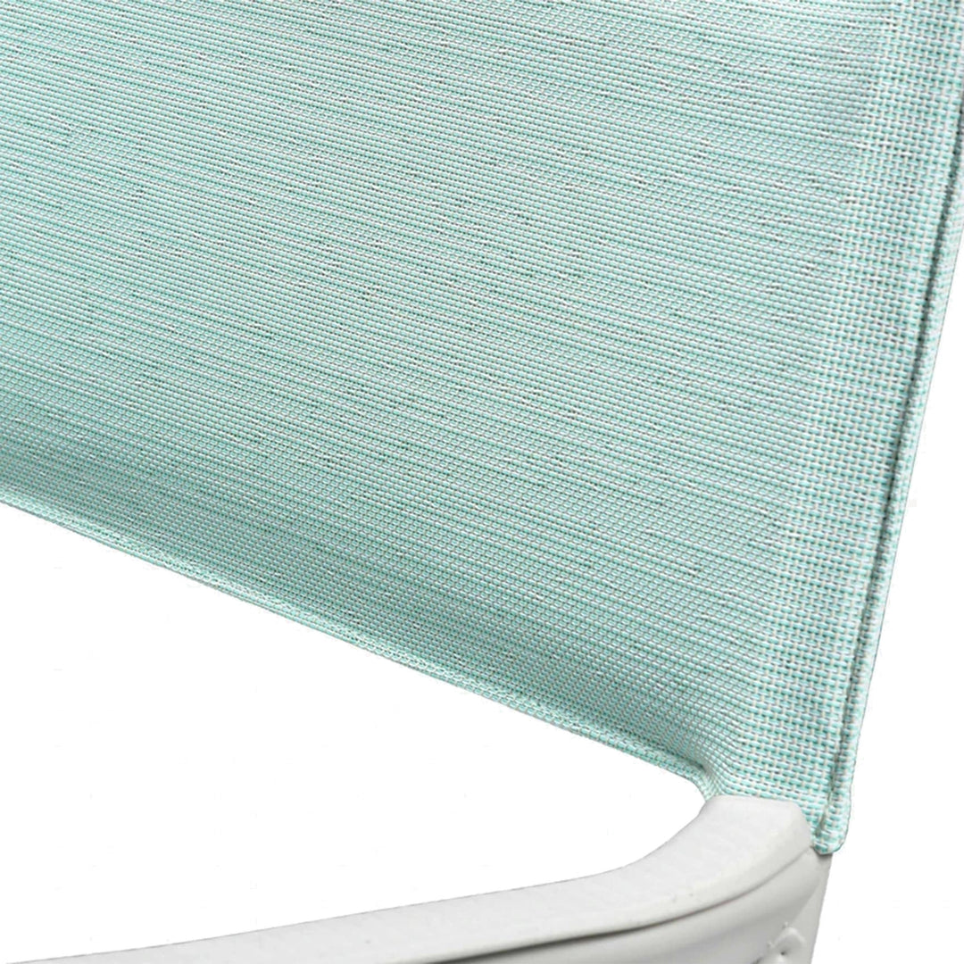 Lafuma Batyline Duo ORON Outdoor Dining Armchair, Sand/Mistral Blue (Set of 2) - VMInnovations