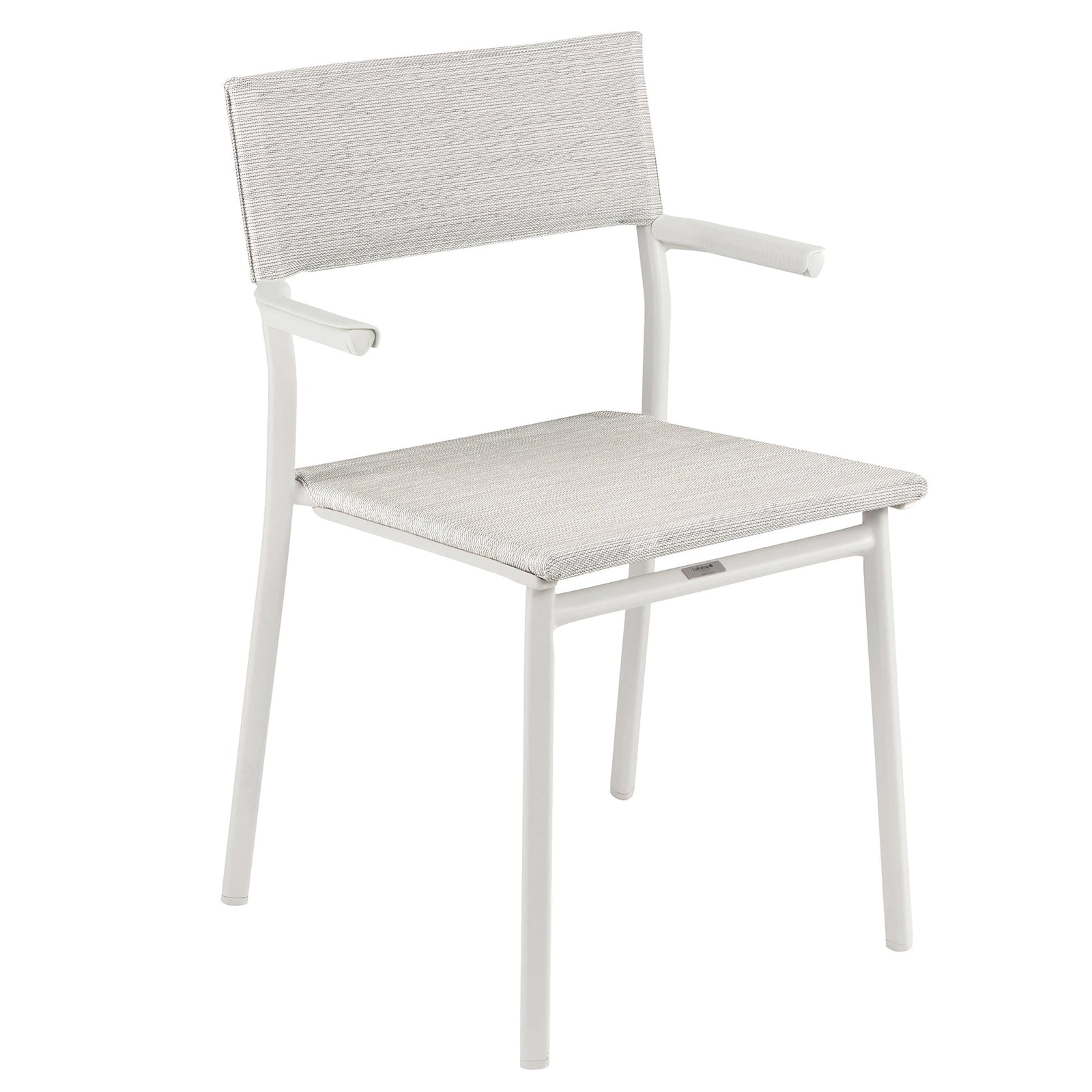 Lafuma Batyline Duo ORON Durable Outdoor Dining Armchair, Sand/Pebble (Set of 2) - VMInnovations