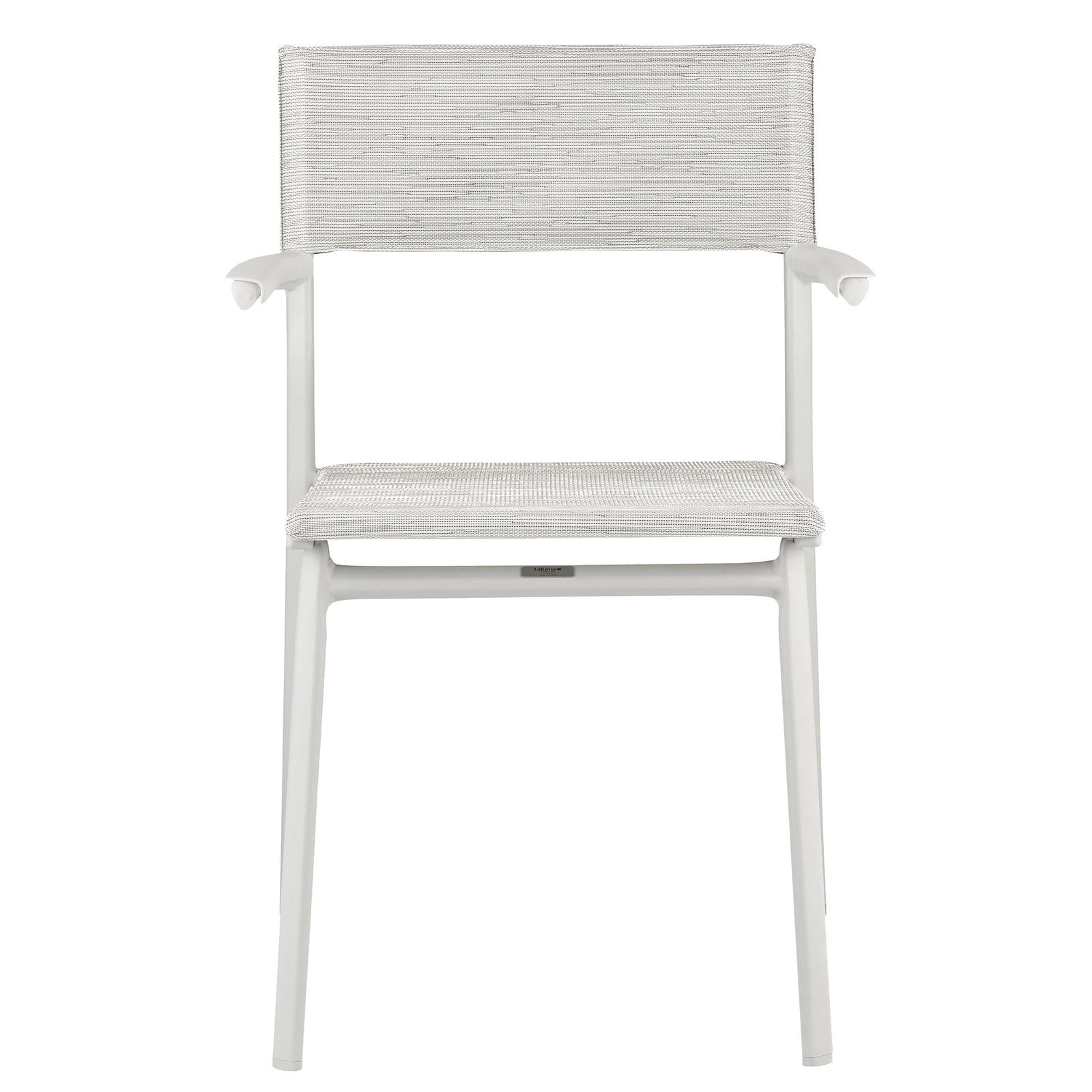 Lafuma Batyline Duo ORON Durable Outdoor Dining Armchair, Sand/Pebble (Set of 2) - VMInnovations