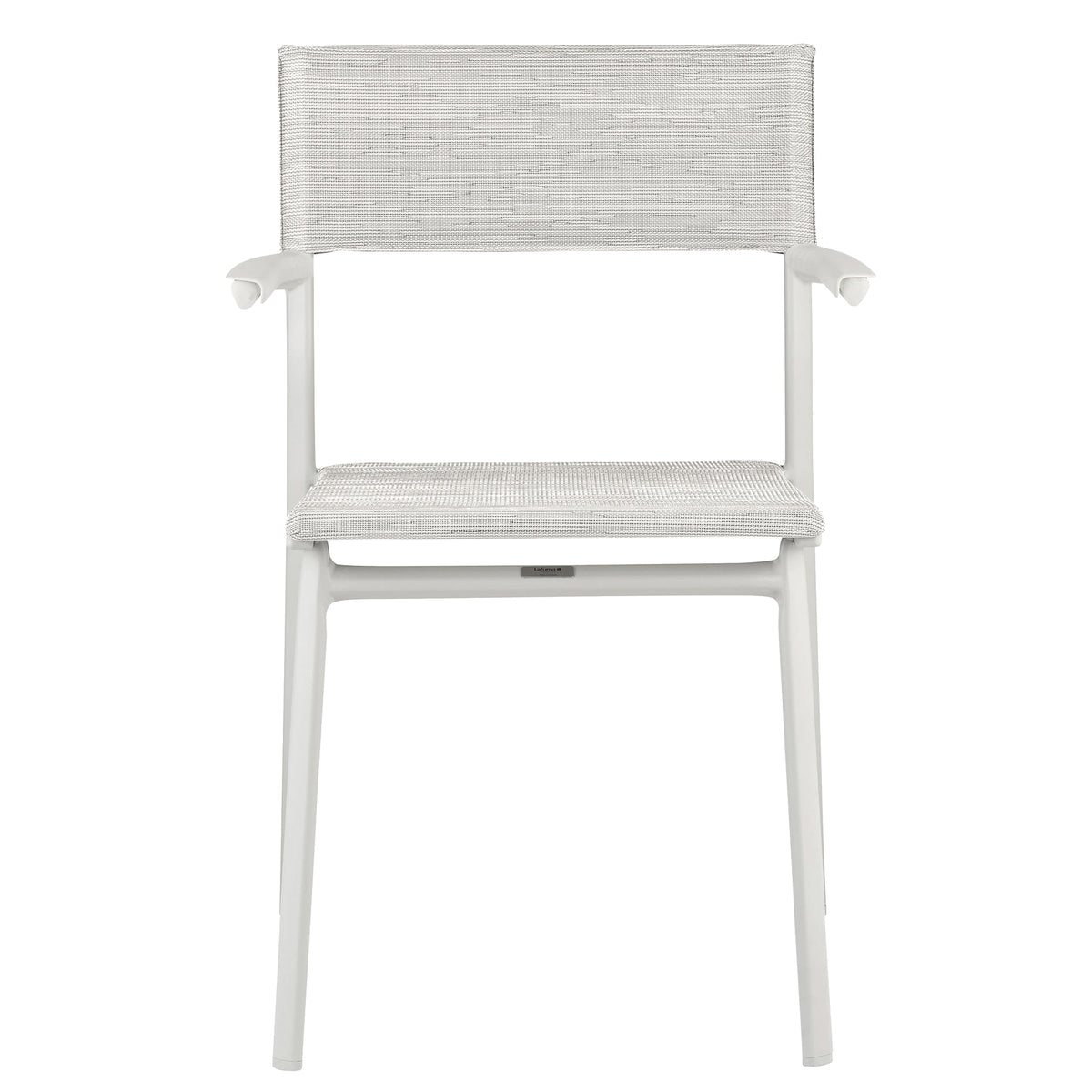 Lafuma Duo ORON Durable Outdoor Dining Armchair, Sand/Pebble (Set of 2) (Used)