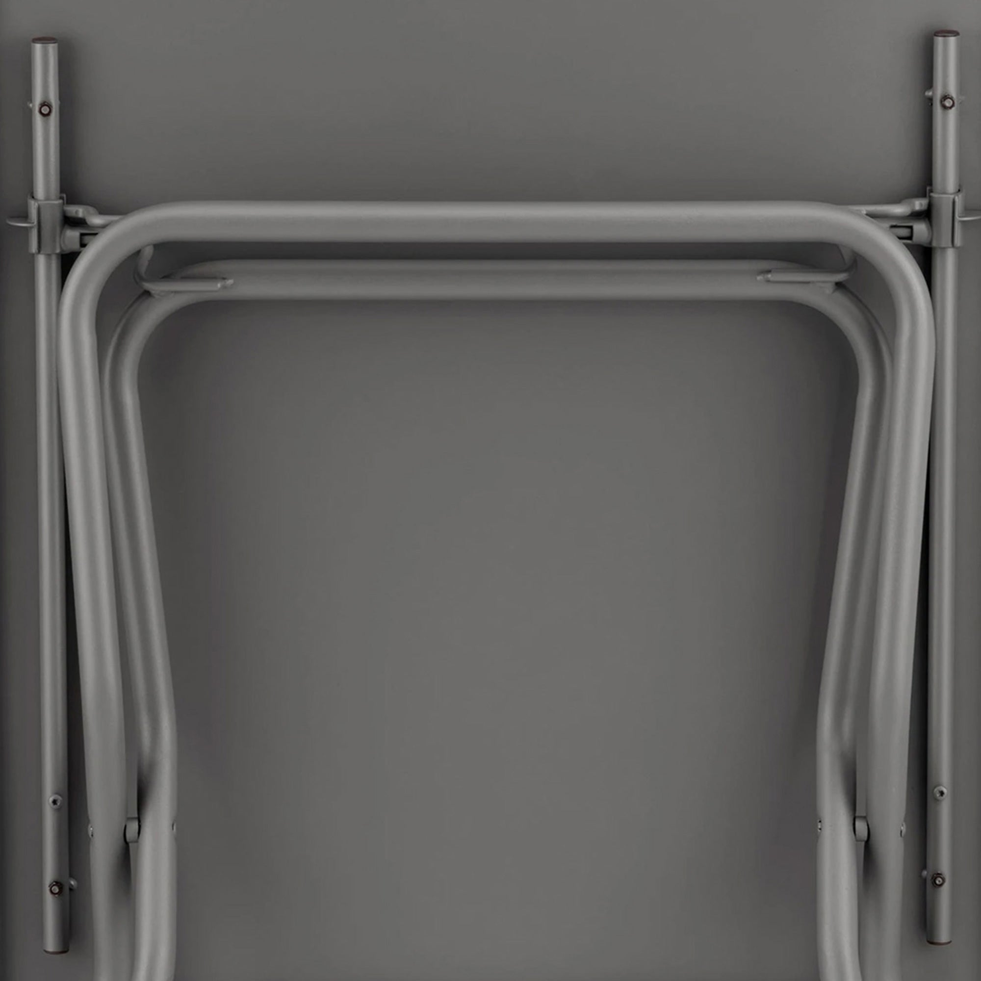 Lafuma Balcony II Colorblock Steel Square Folding Patio Table, Titanium (Used) - VMInnovations