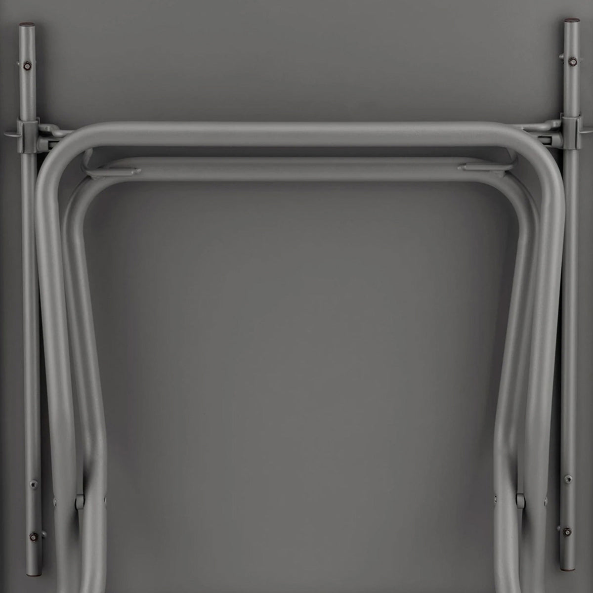 Balcony II Colorblock Steel Square Folding Outdoor Table, Titanium (Open Box) - VMInnovations