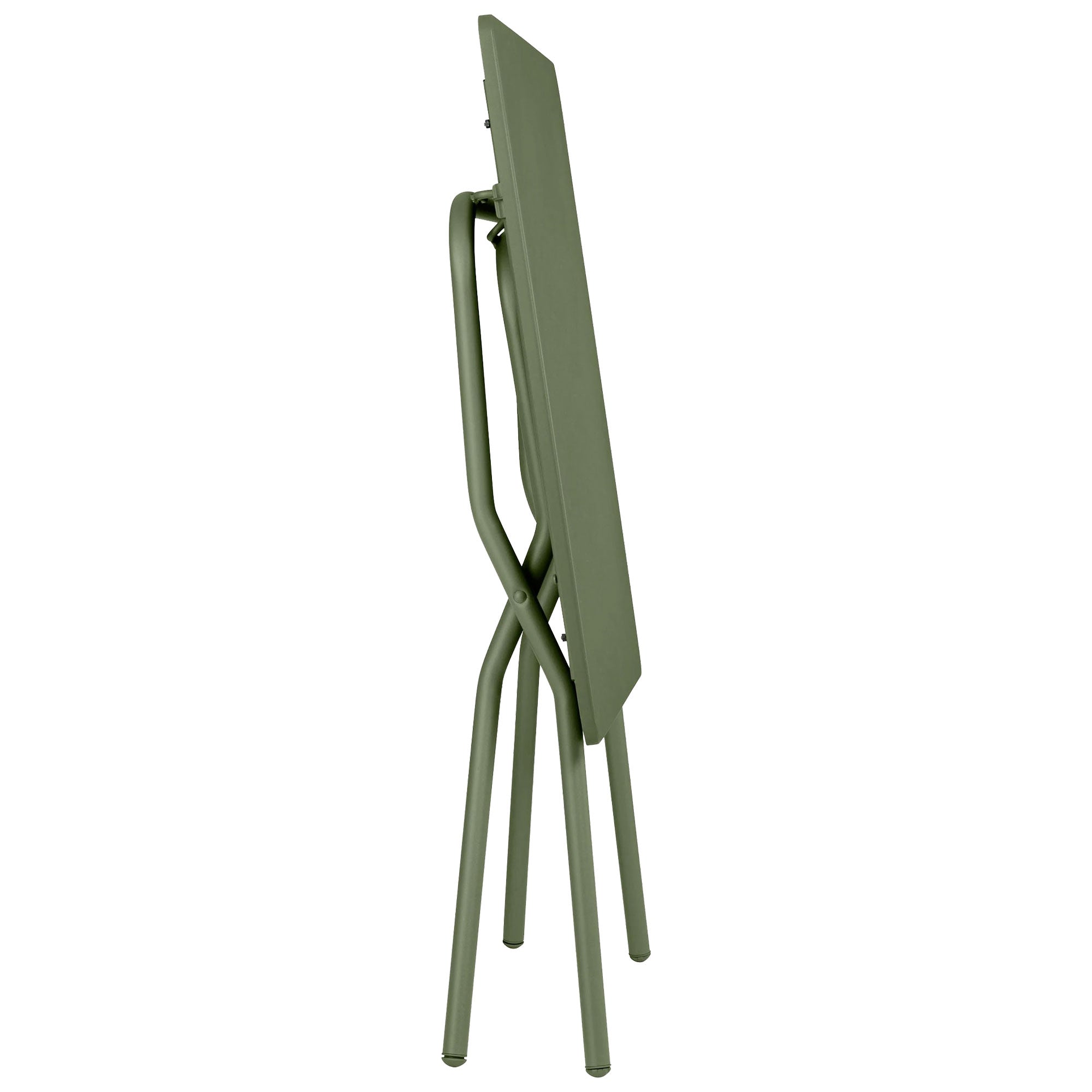 Lafuma Balcony II Colorblock Steel Square Folding Outdoor Patio Table, Moss - VMInnovations