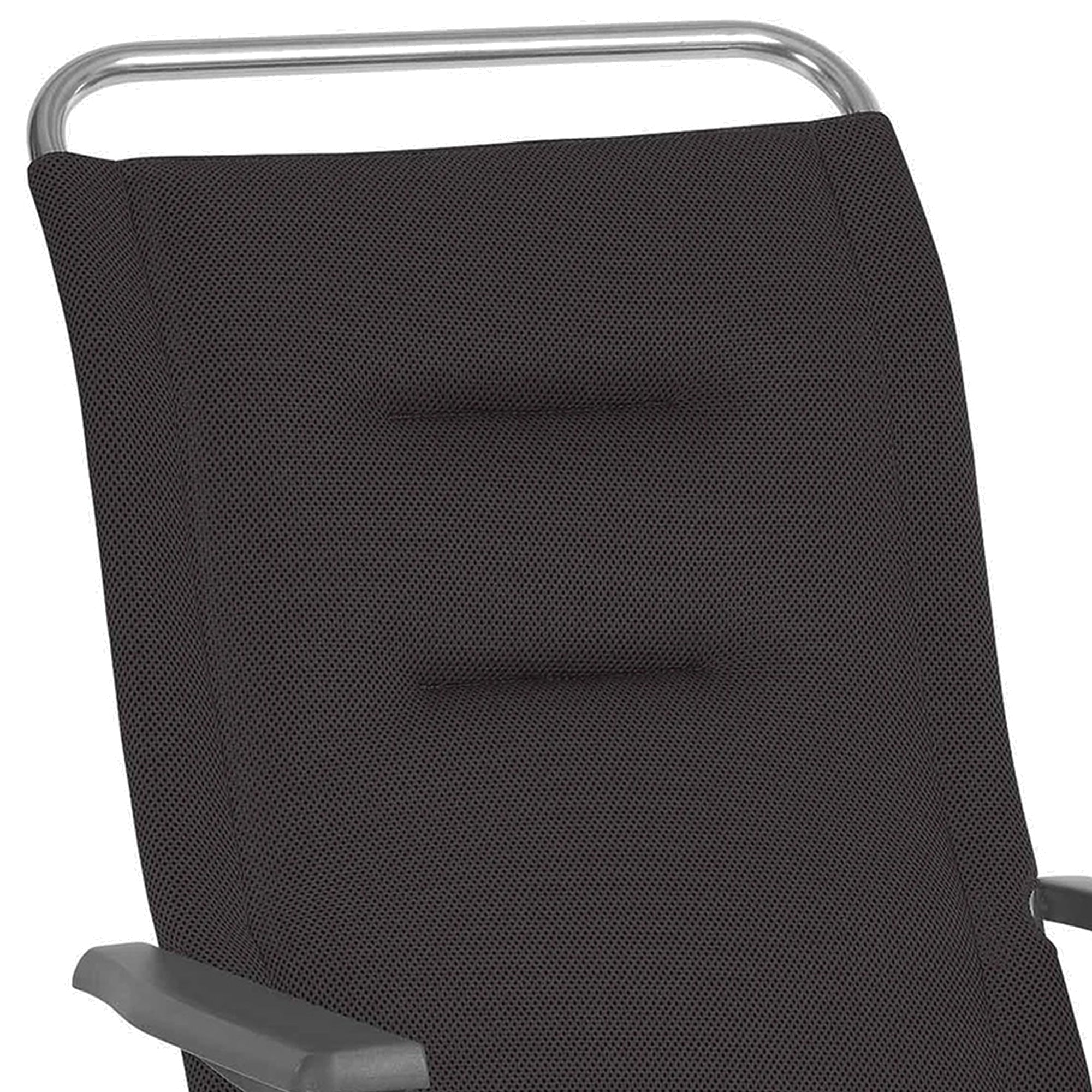 Lafuma Alu Cham Padded Foldable Camping Mesh Sling Reclining Armchair, Acier - VMInnovations