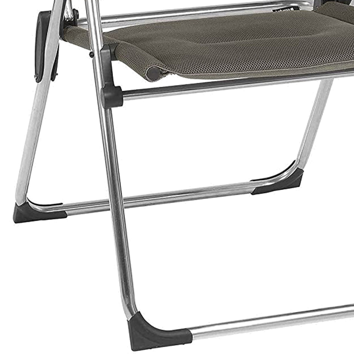 Lafuma Padded Foldable Camping Mesh Sling Reclining Armchair, Taupe (Open Box) - VMInnovations