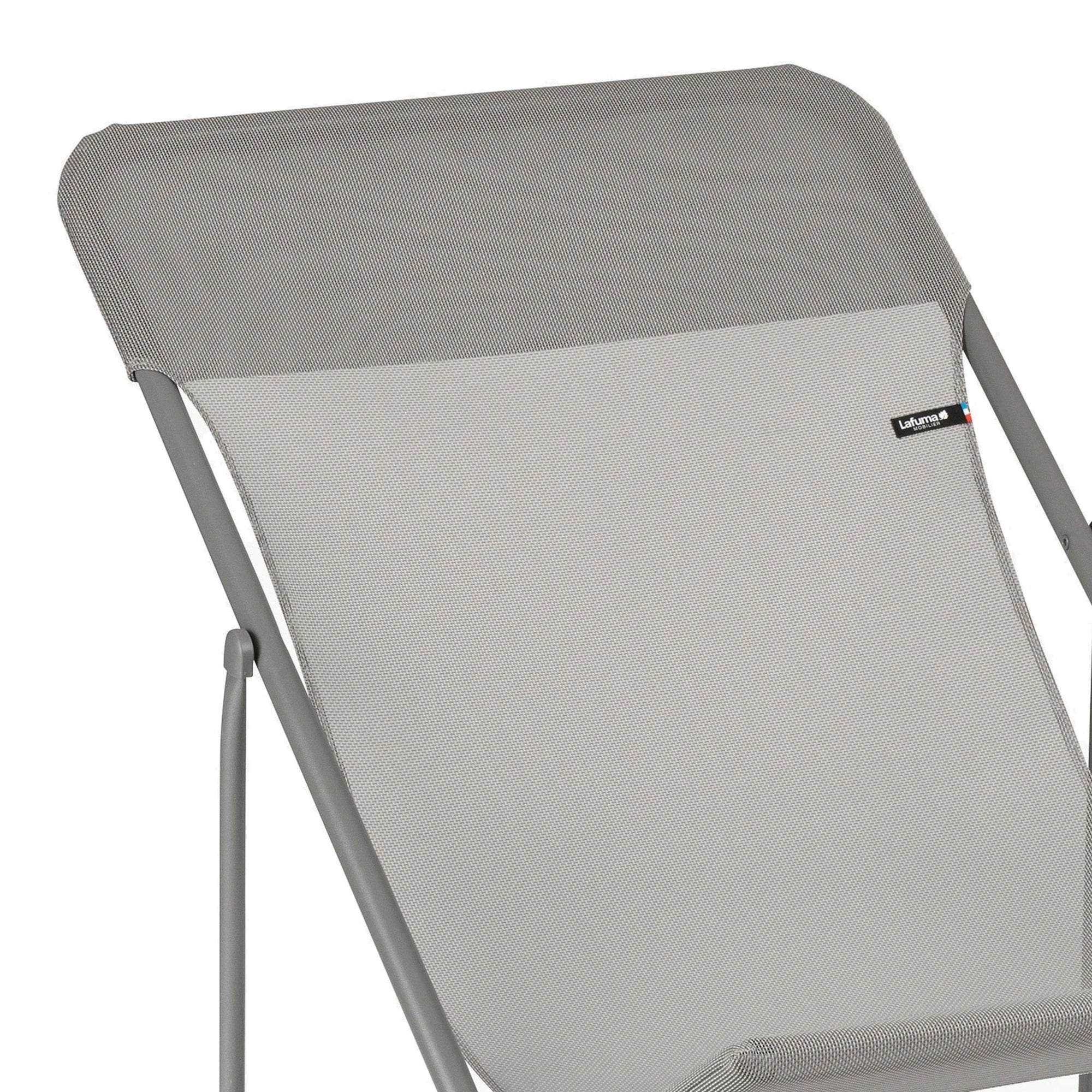 Lafuma Maxi Colorblock Foldable Reclining Sling Chair, Gray(2 Pack) (Open Box) - VMInnovations