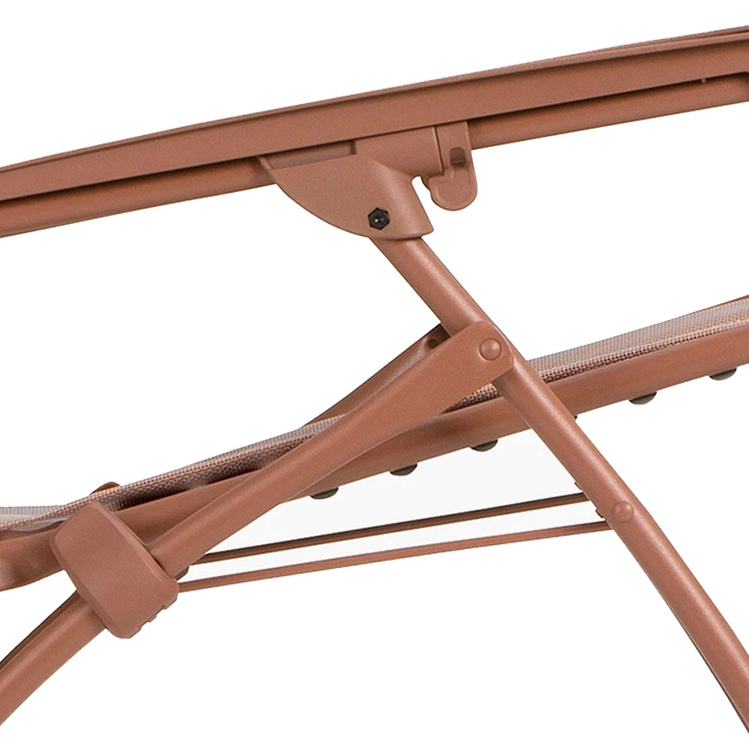 Lafuma R Clip Reclining Foldable Zero Gravity Relaxation Patio Chair, Canyon Red - VMInnovations