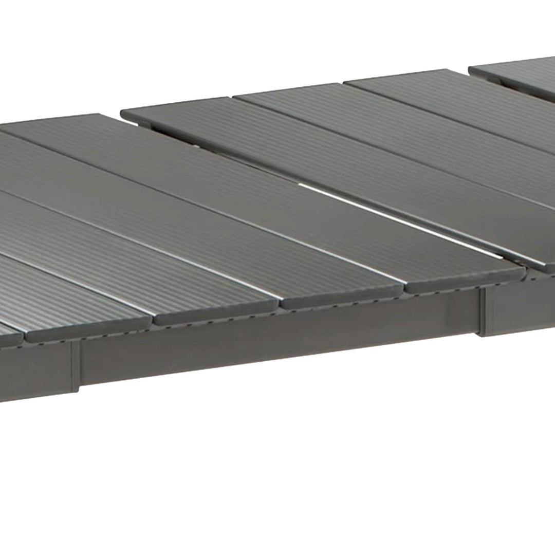 Lafuma ORON Extendable 6-8 Person Outdoor Aluminum Garden Dining Table, Titanium - VMInnovations