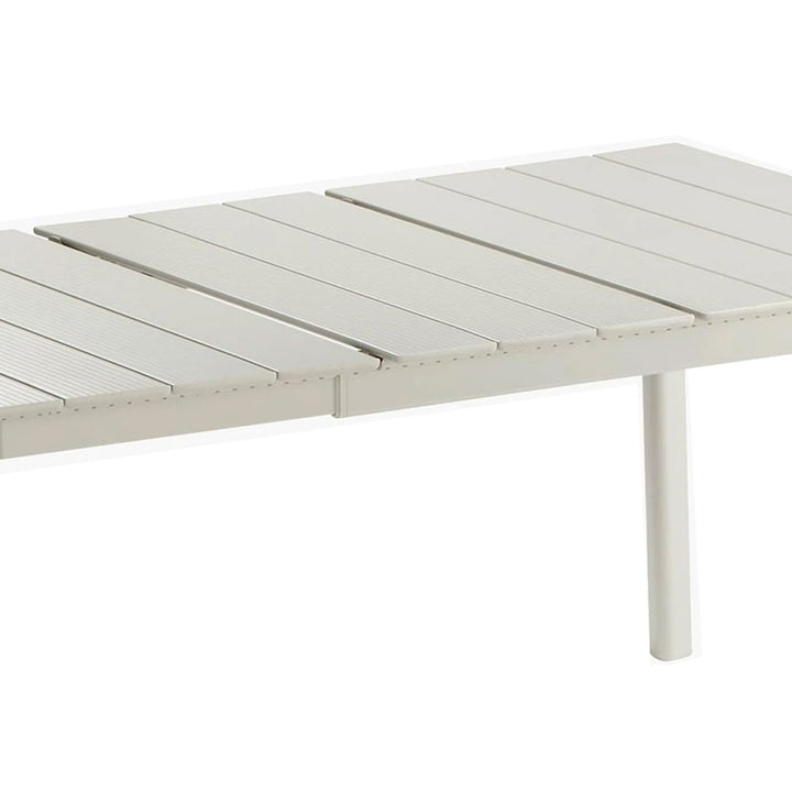 Lafuma ORON Extendable 6 to 8 Person Outdoor Aluminum Garden Dining Table, Sand - VMInnovations