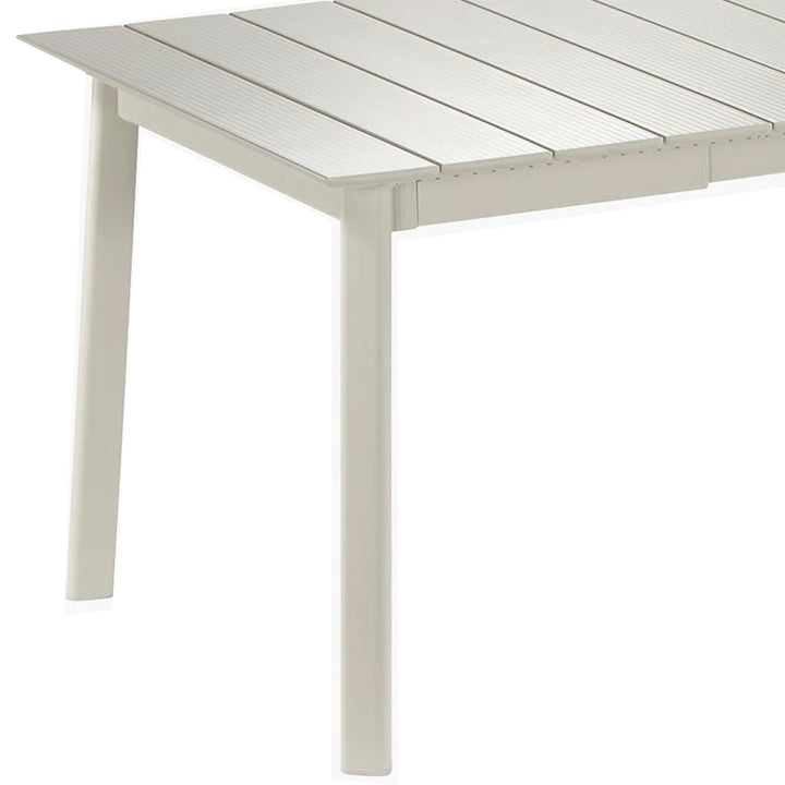 Lafuma ORON Extendable 6 to 8 Person Outdoor Aluminum Garden Dining Table, Sand - VMInnovations