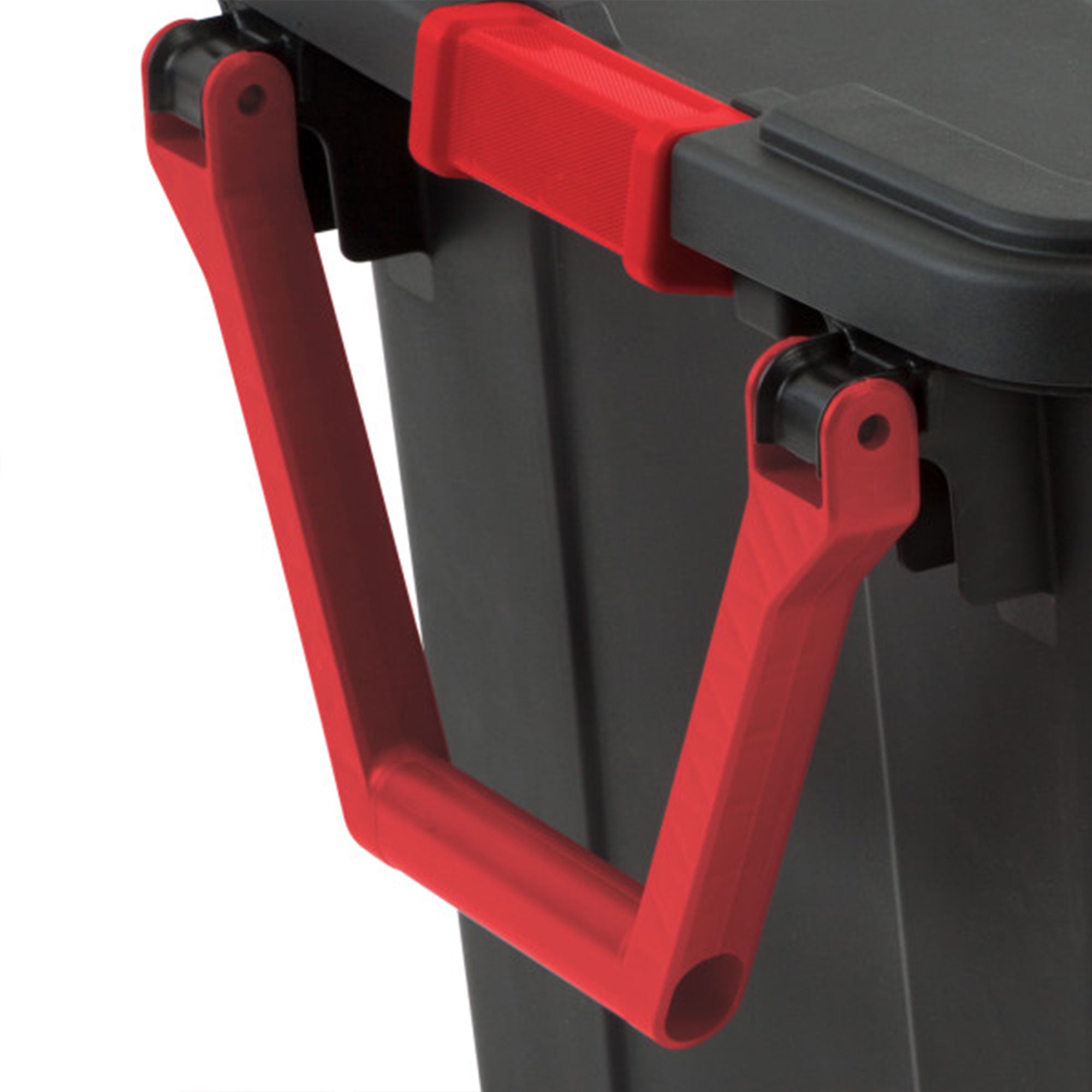 Sterilite Heavy Duty 40 Gallon Wheeled Industrial Storage Tote, Black (8 Pack)