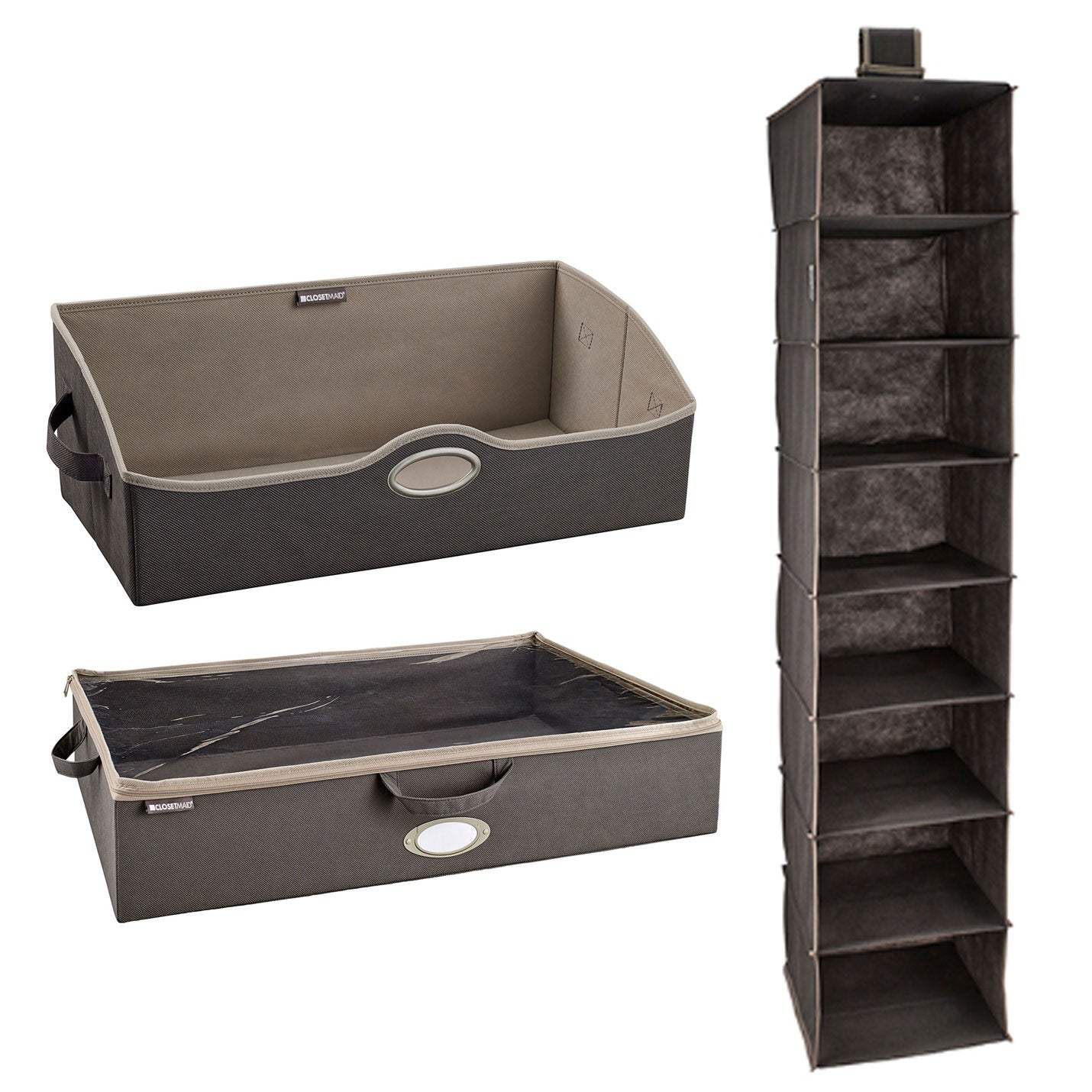 ClosetMaid Fabric Storage Bin, Hanging 8 Shelf Closet Organizer, & Storage Bag