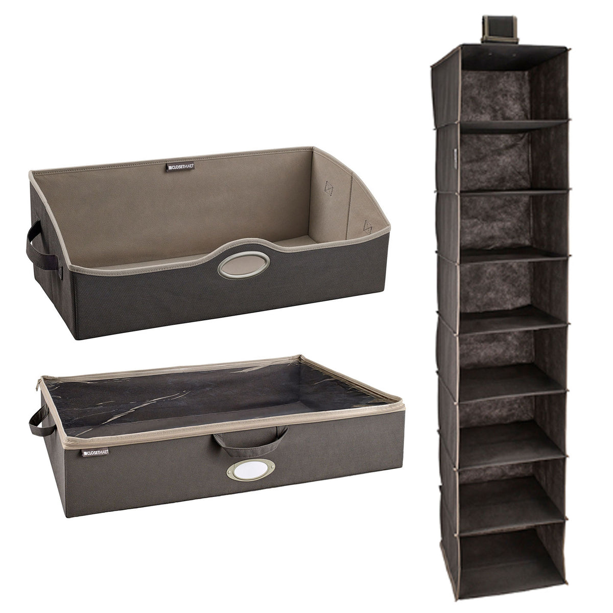 ClosetMaid Fabric Storage Bin, Hanging 8 Shelf Closet Organizer, & Storage Bag