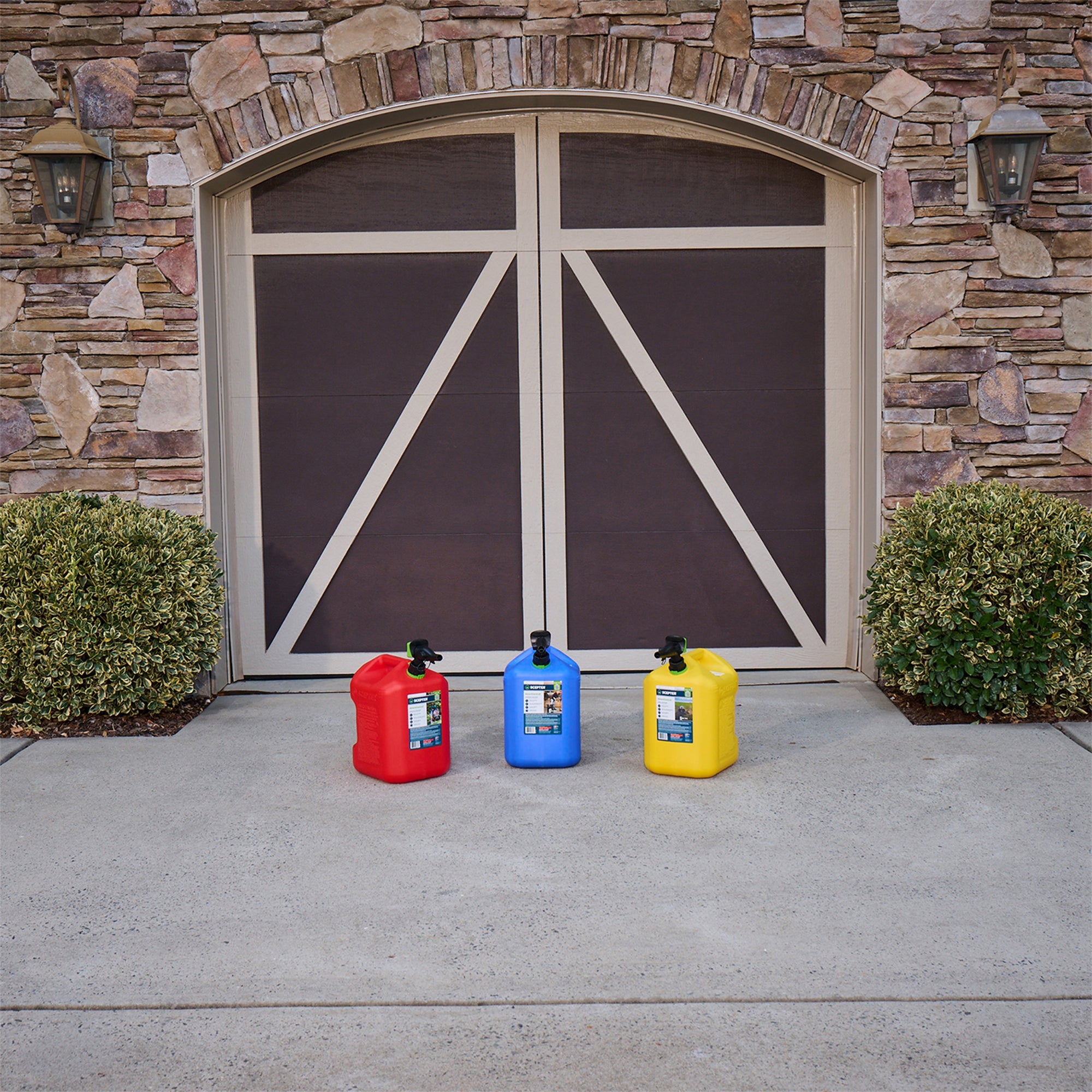 Scepter SmartControl Dual Handle Kerosene Can Container Jug, 5 Gal/18.9L, Blue - VMInnovations