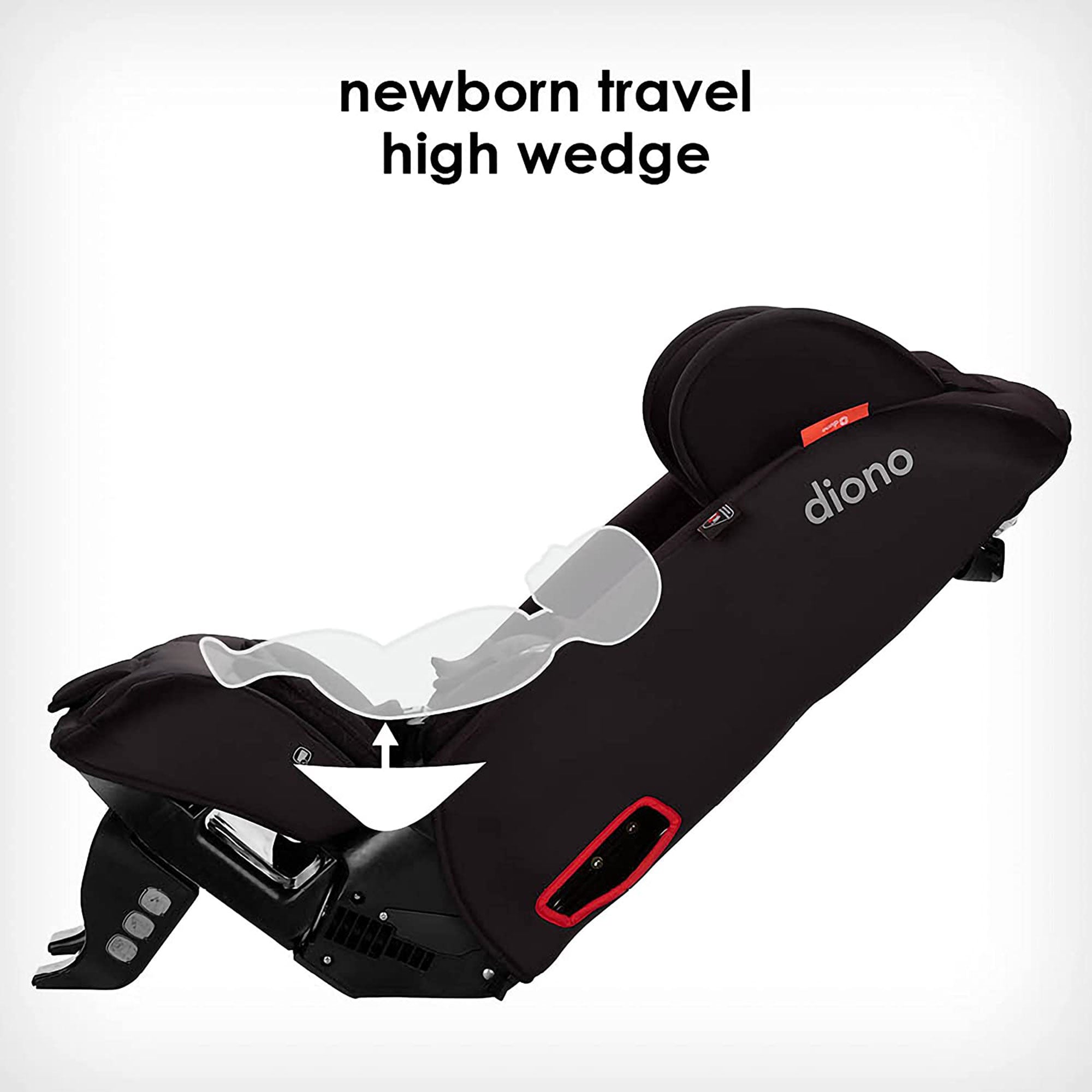 Diono Radian 3RXT Slim Fit Steel Core 4 in 1 Convertible Car Seat, Jet Black