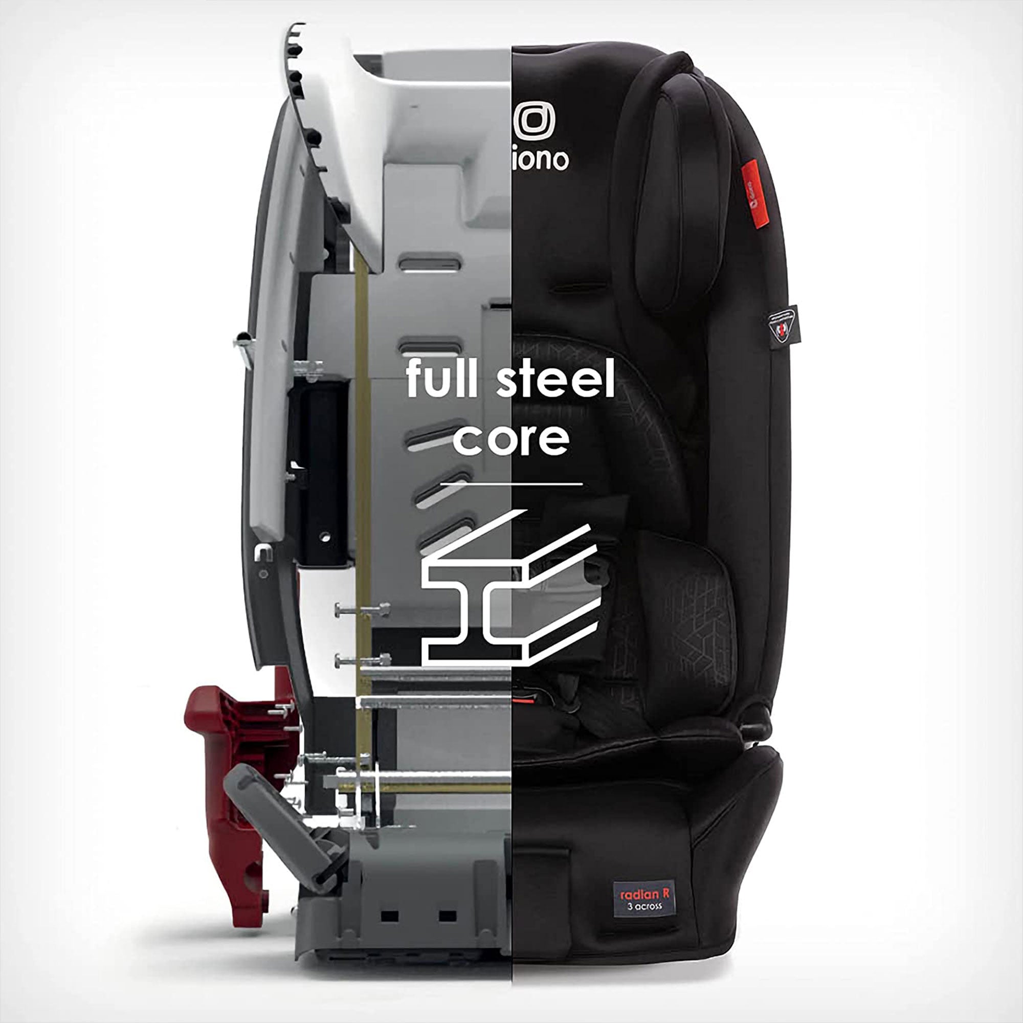 Diono Radian 3RXT Slim Fit Steel Core 4 in 1 Convertible Car Seat, Jet Black