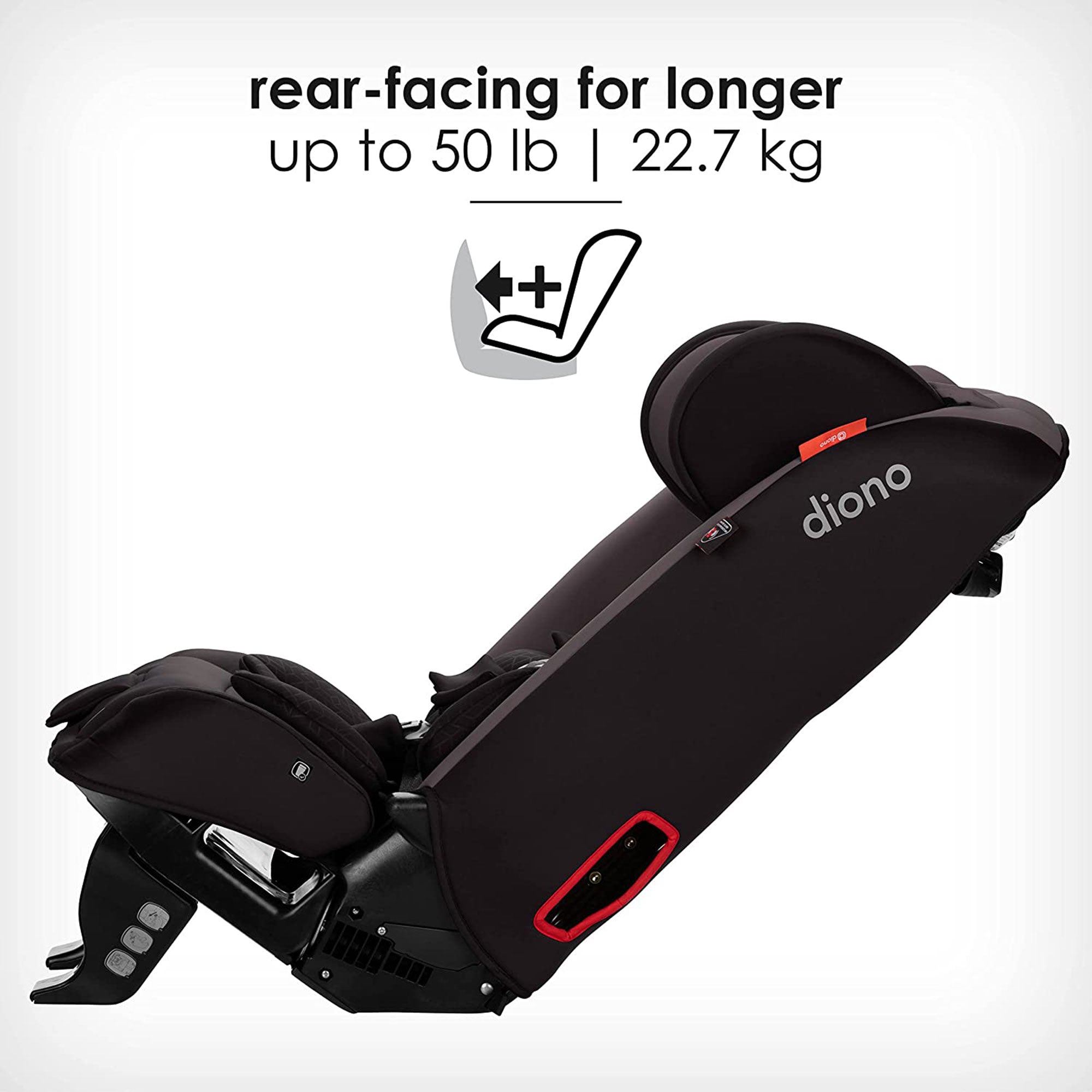 Diono Radian 3RXT Slim Fit Steel Core 4 in 1 Convertible Car Seat, Gray Slate
