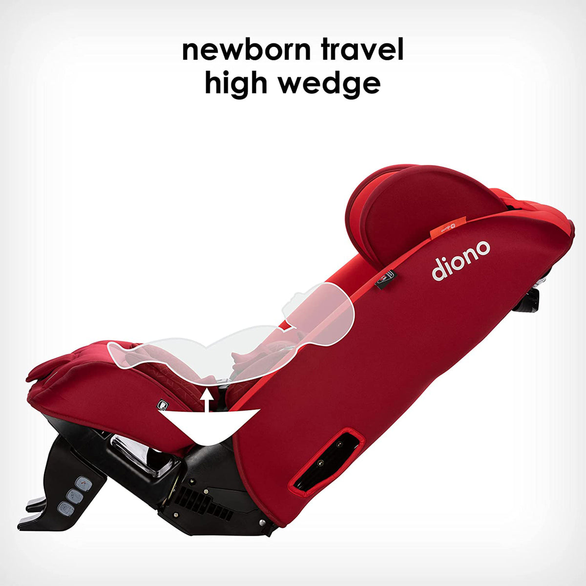 Diono Radian 3RXT Slim Fit Steel Core 4 in 1 Convertible Car Seat, Red Cherry - VMInnovations