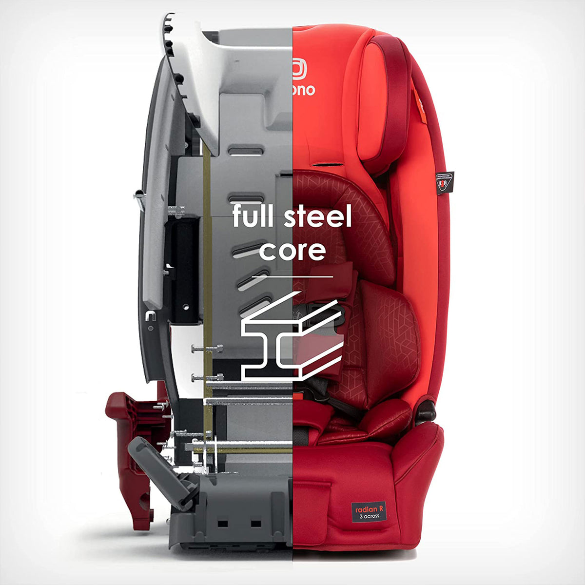 Diono Radian 3RXT Slim Fit Steel Core 4 in 1 Convertible Car Seat, Red Cherry - VMInnovations
