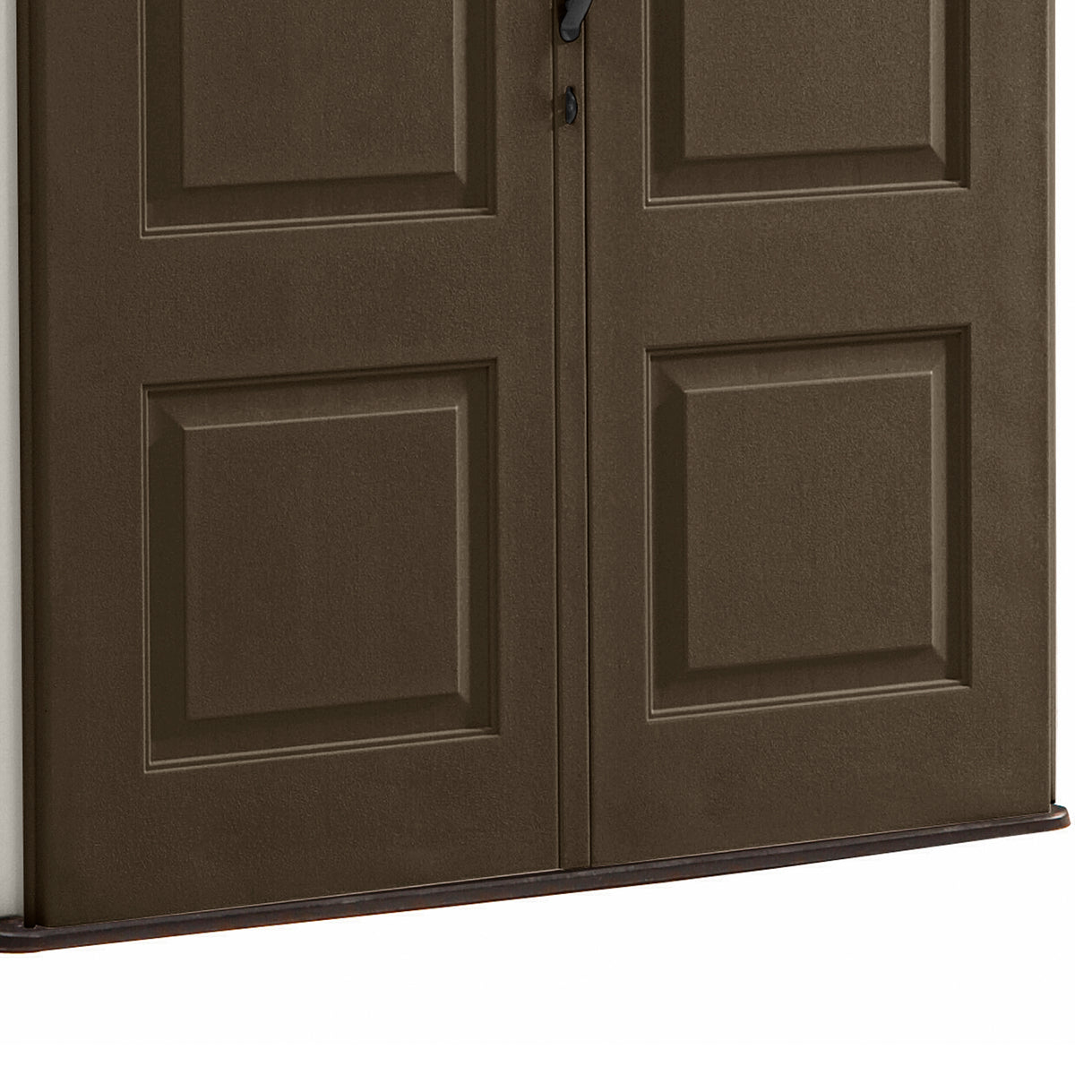 5x4 Ft Resin Weatherproof Outdoor Storage Shed, Canteen Brown/Putty (For Parts)
