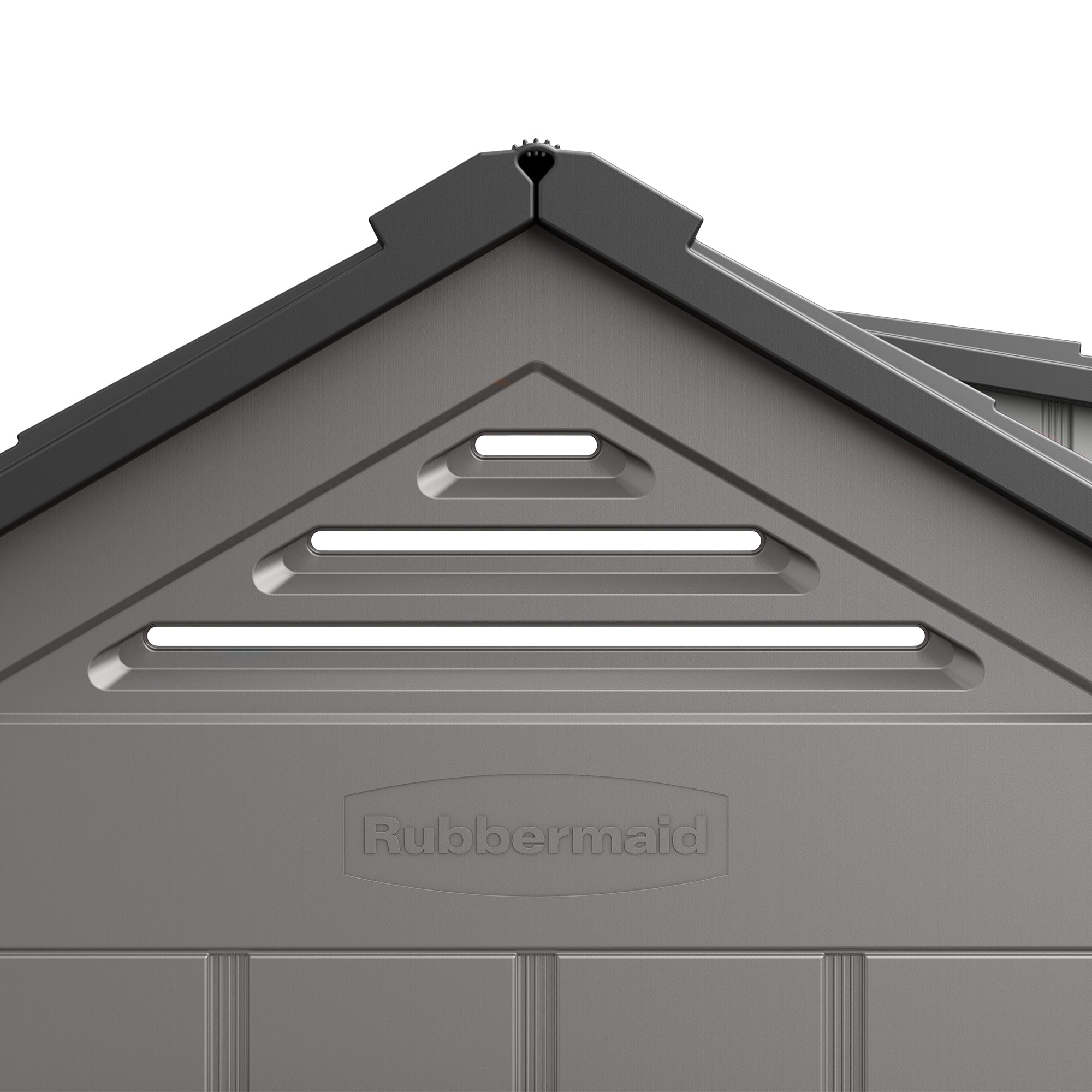 Rubbermaid 7x7 Ft Weather Resistant Resin Backyard Outdoor Storage Shed, Gray - VMInnovations