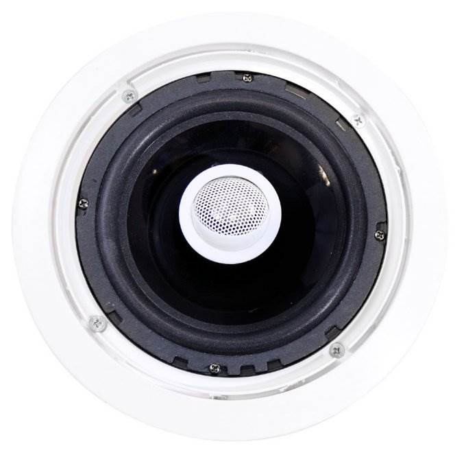 Pyle 6.5" 500W 2-Way Round In-Wall/Ceiling Home Audio Speaker System, White, 4pk