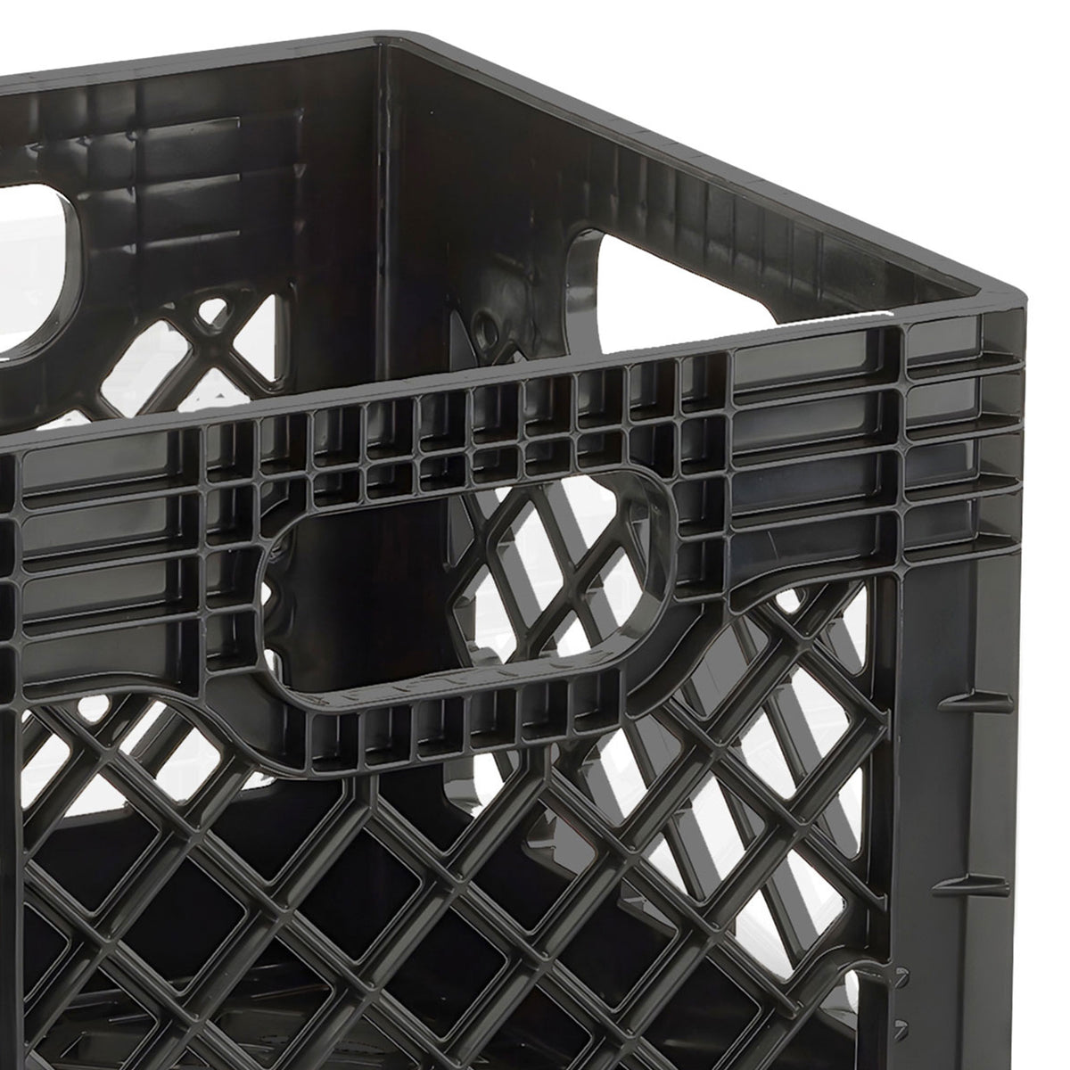 18 Quart Storage Stackable Storage Crate with Handles, Black (2 Pack) (Used)