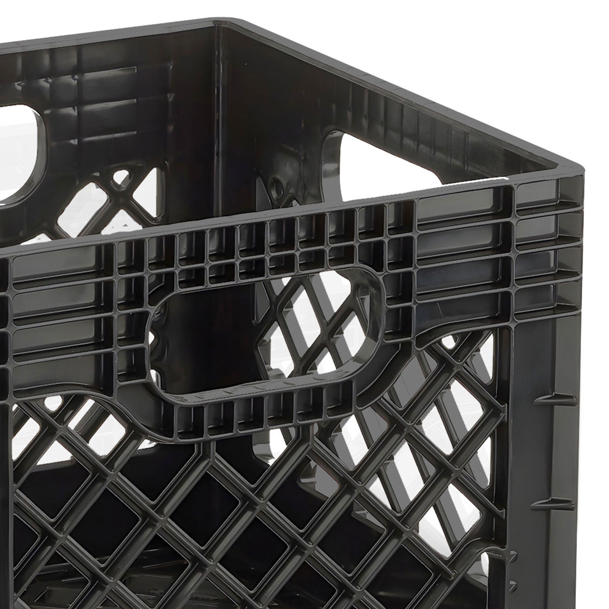 18 Quart Storage Stackable Storage Crate with Handles, Black (2 Pack) (Used) - VMInnovations