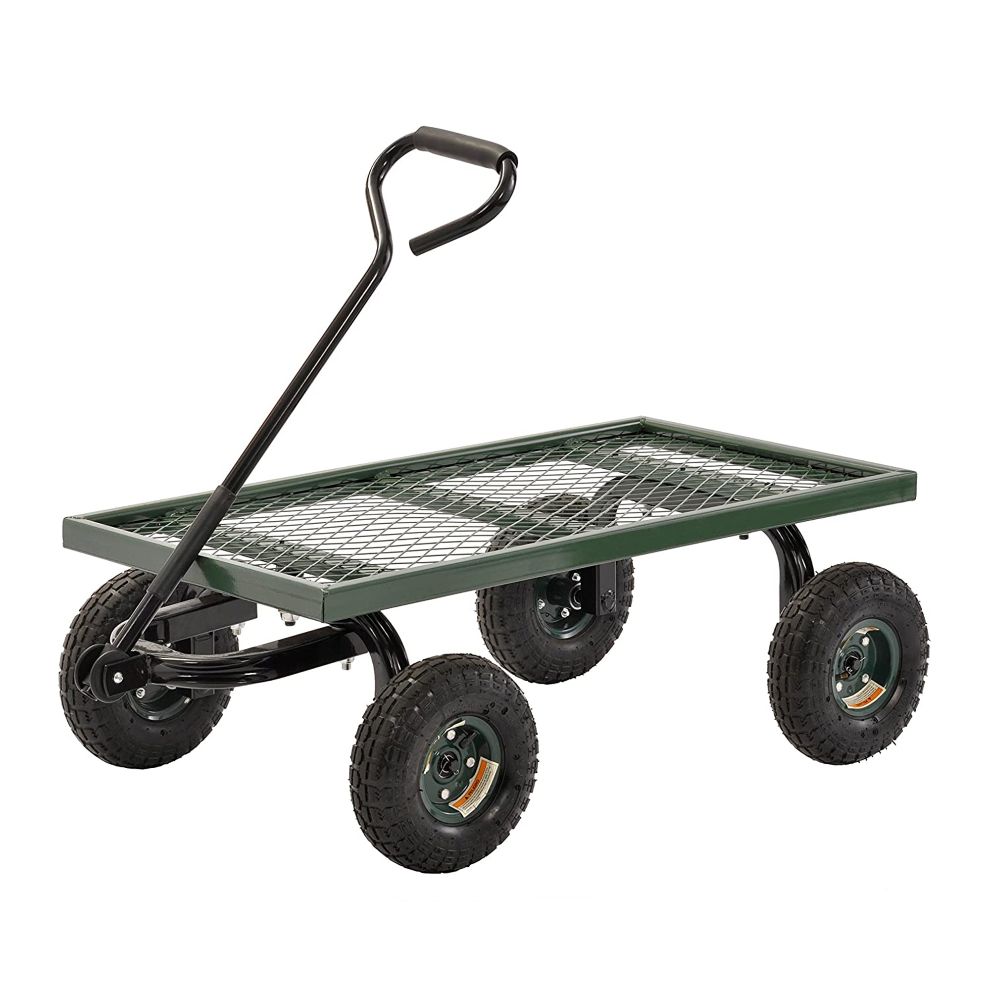 Juggernaut Carts GW3820-GR Steel Outdoor Utility Garden Wagon, Green Finish - VMInnovations