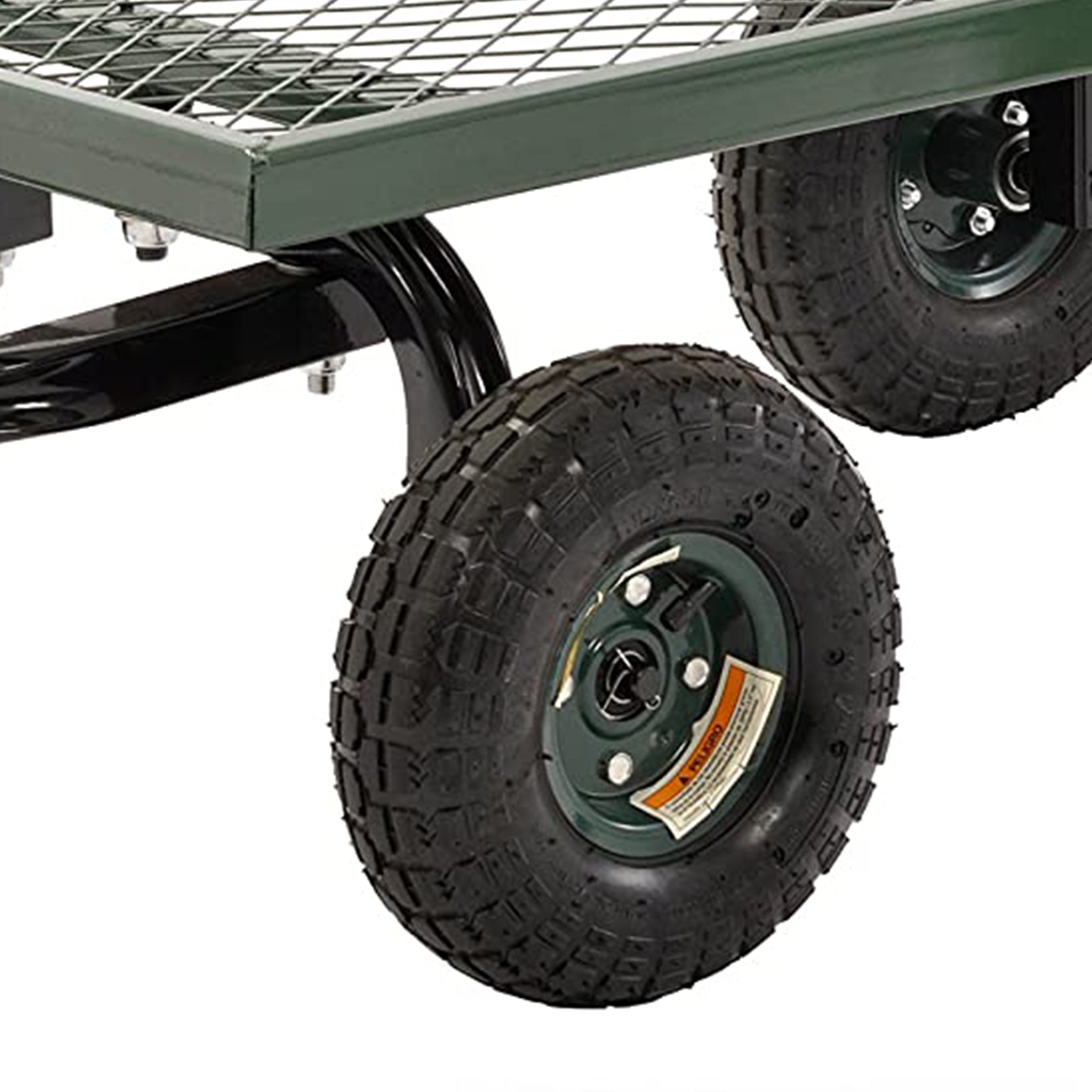 Juggernaut Carts GW3820-GR Steel Outdoor Utility Garden Wagon, Green Finish - VMInnovations