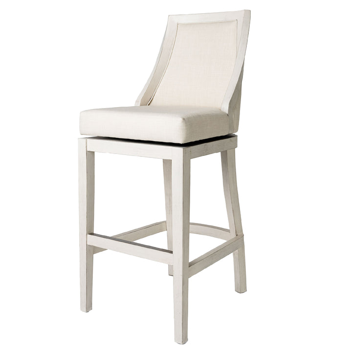 Maven Lane Vienna High-Back Swivel Stool, White Oak, Bar Height (Used) (4 Pack) - VMInnovations