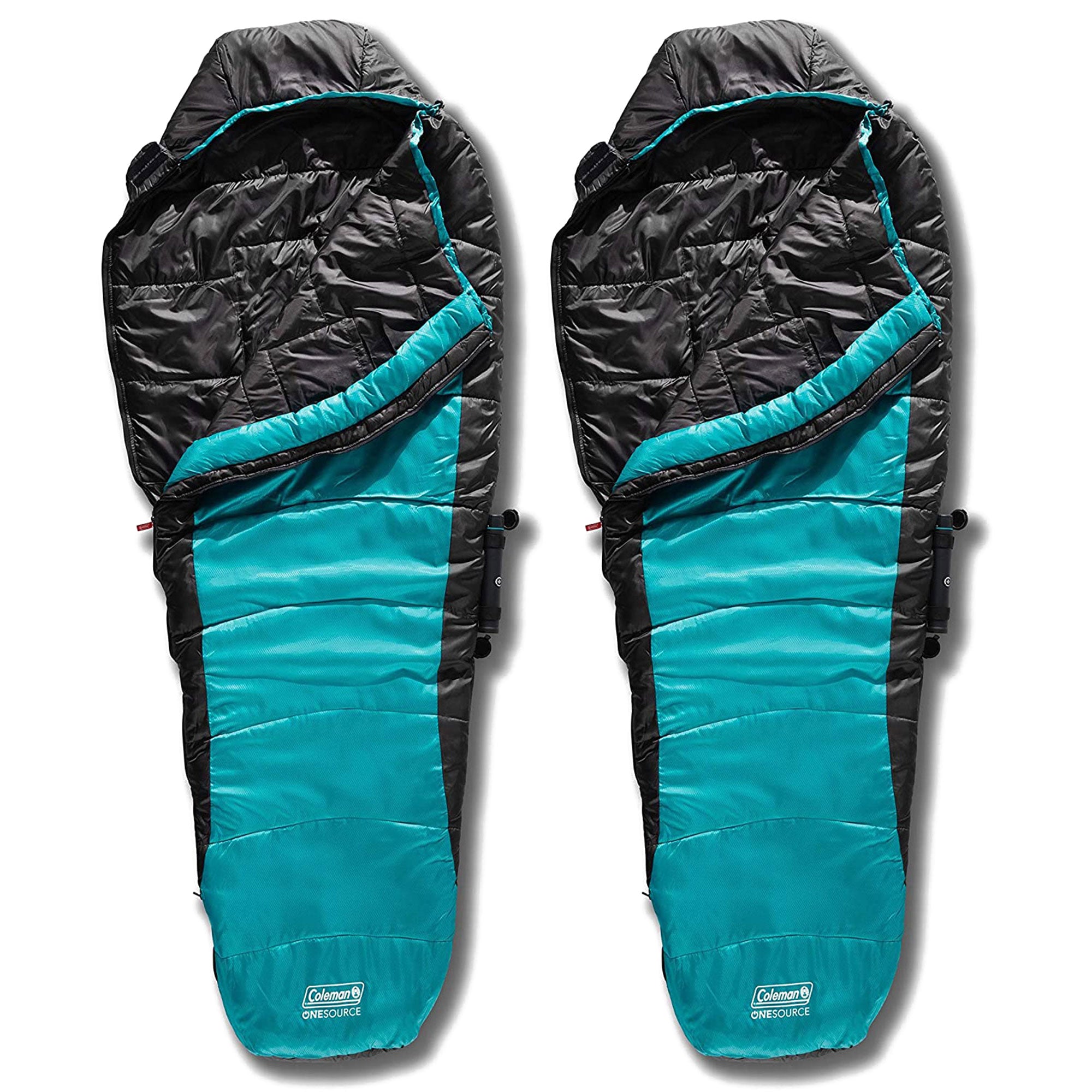Coleman OneSource All Season Rechargeable Adjustable Heated Sleeping Bag, 2 Pack - VMInnovations