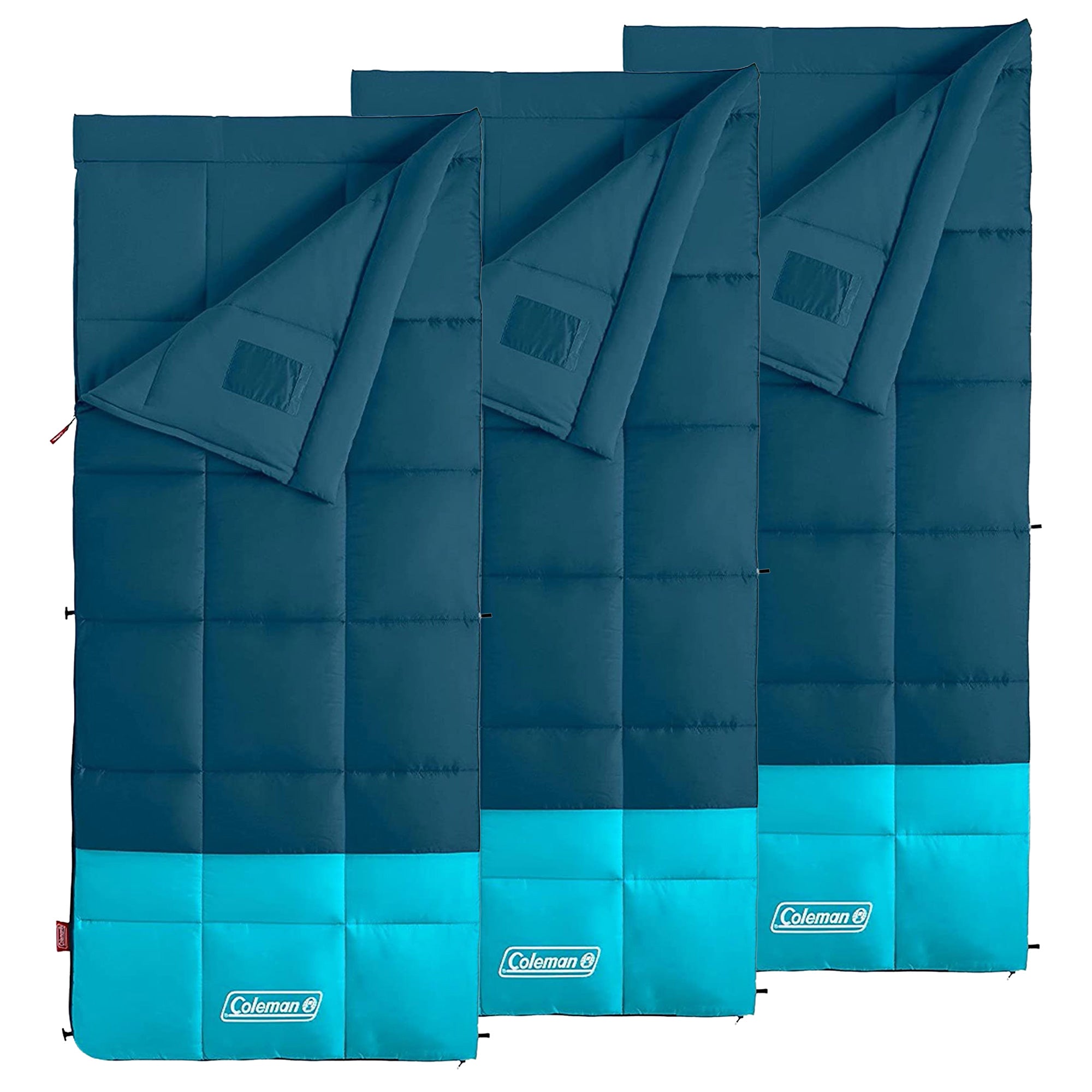 Coleman Kompact Lightweight 20 Fahrenheit Camping Hiking Sleeping Bag (3 Pack) - VMInnovations