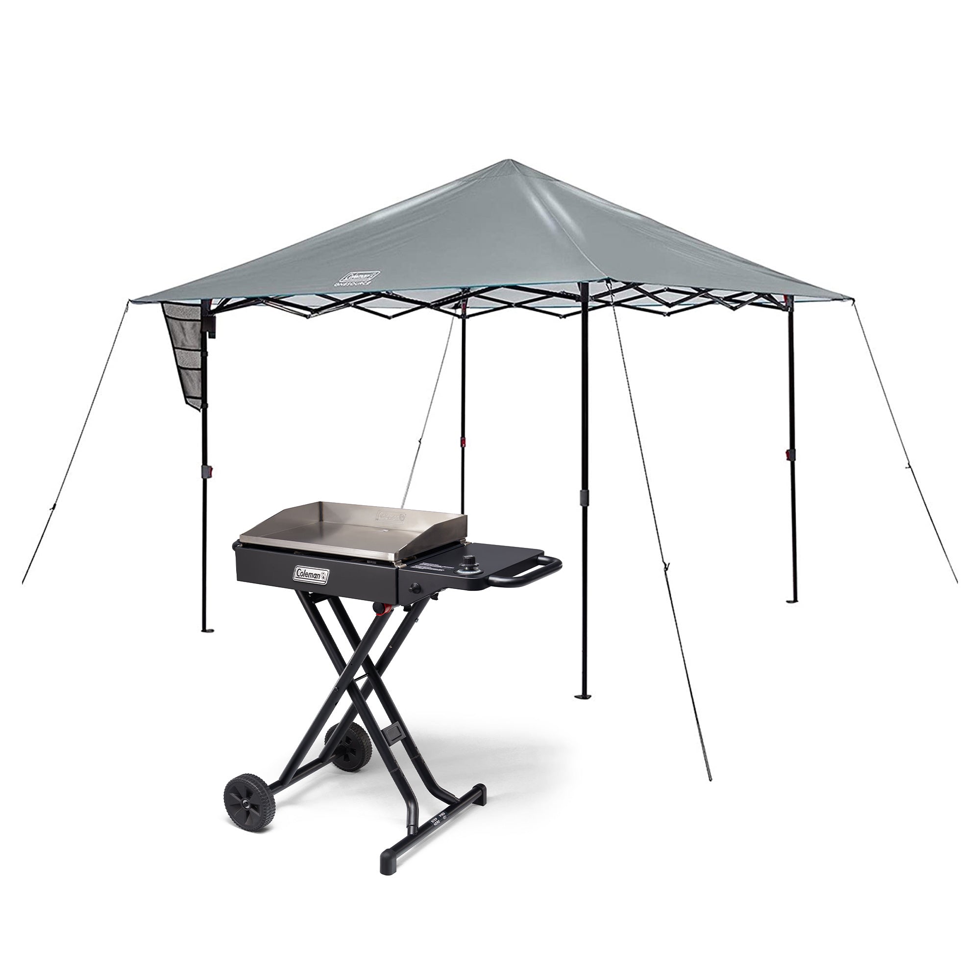 Coleman 19" RoadTrip Propane Griddle & OneSource 10x10 LED Canopy Shelter Tent