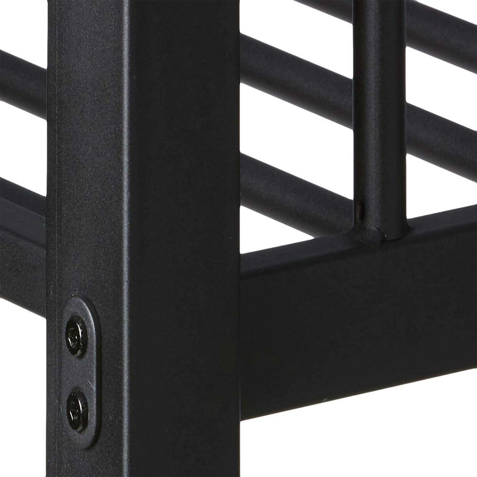 ACME Limbra Twin XL/Queen Bunk Bed Frame w/ 2 Ladders & 1 Guardrail, Black Sand