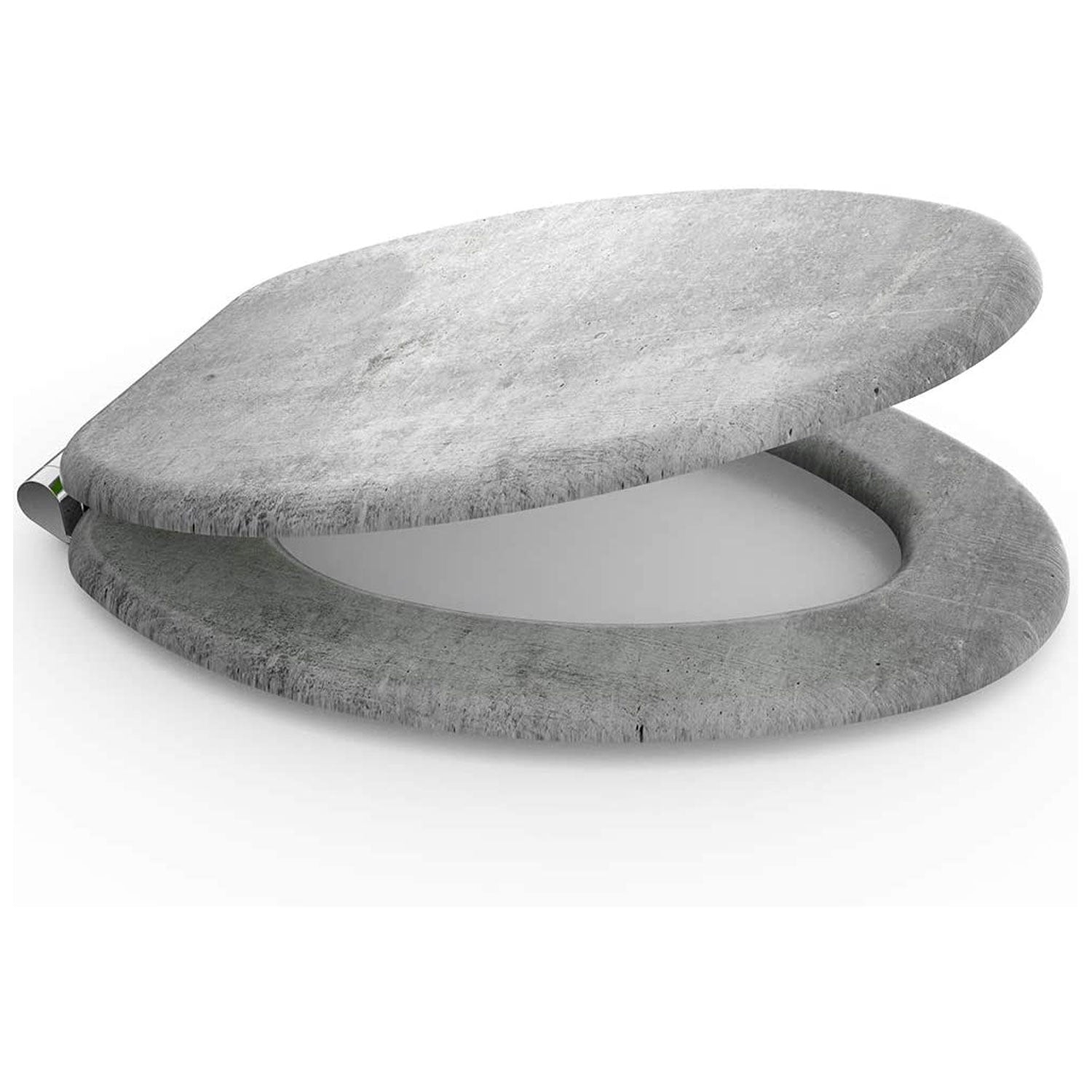 Sanilo 315 Elongated Soft Close Molded Wood Adjustable Toilet Seat, Concrete