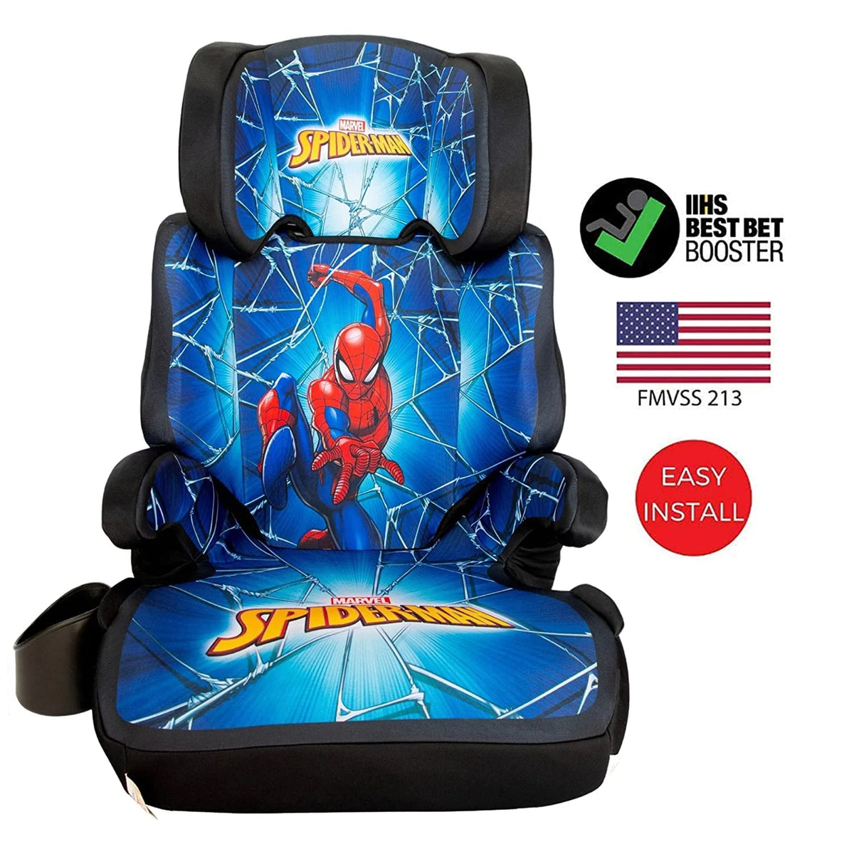 KidsEmbrace Marvel Spider-Man High Position Back Toddler Convertible Car Seat - VMInnovations