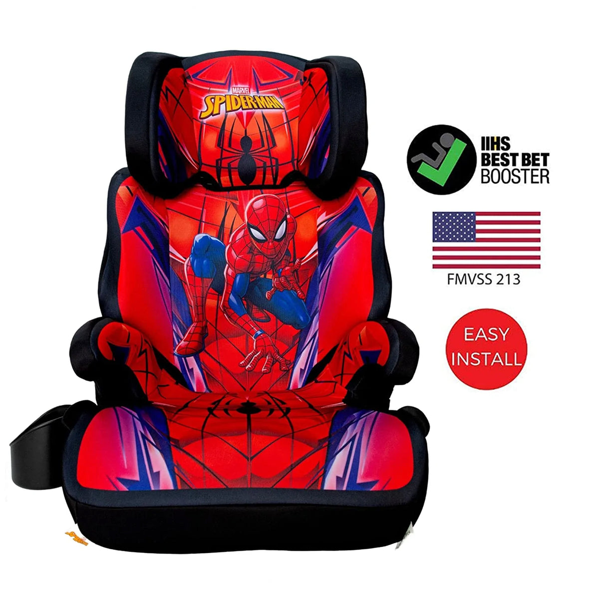 KidsEmbrace Marvel Spider-Man High Position Back Toddler Convertible Car Seat - VMInnovations
