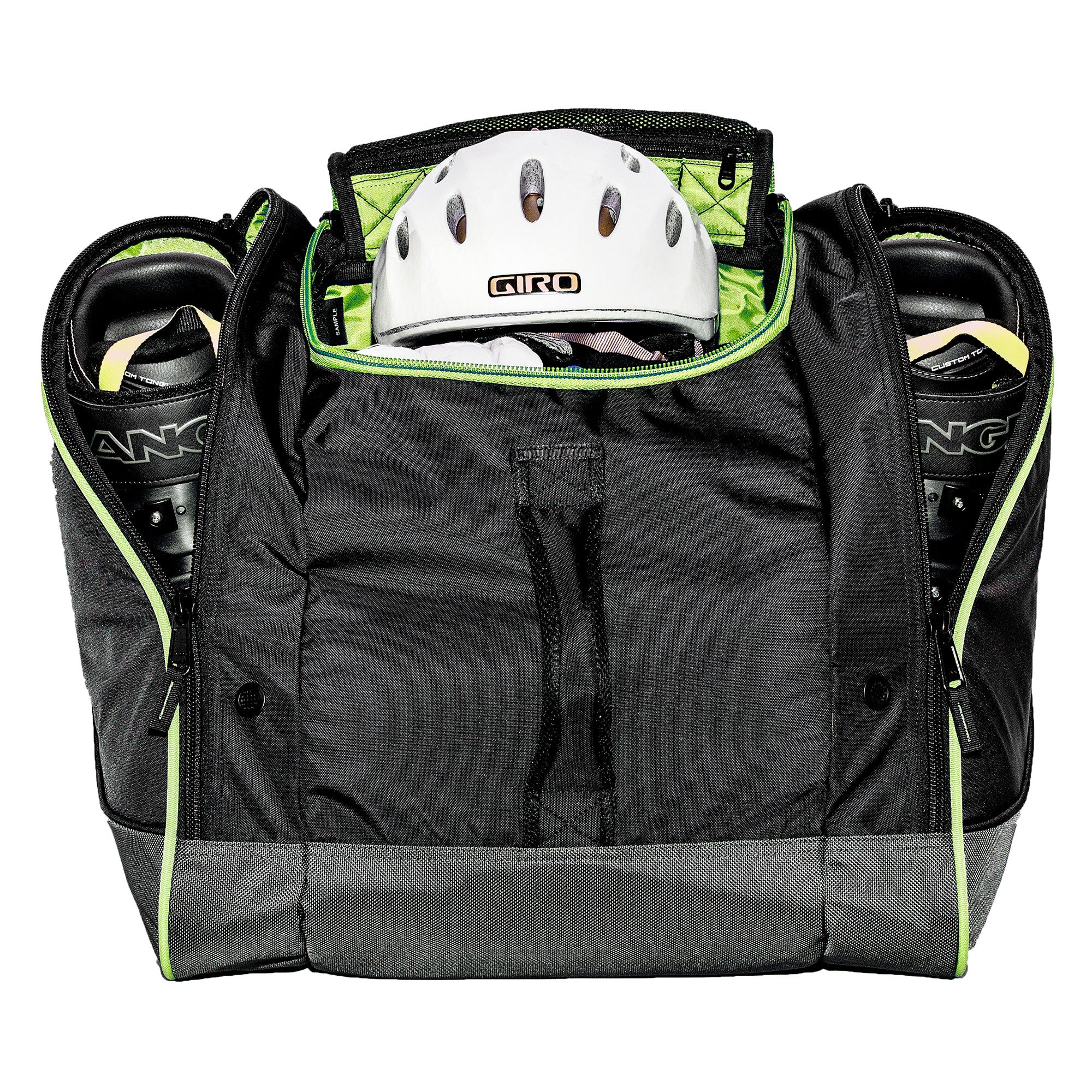 Sportube Freerider 70 Lt Padded Ski Boot & Gear Backpack,Green/Black(Open Box) - VMInnovations