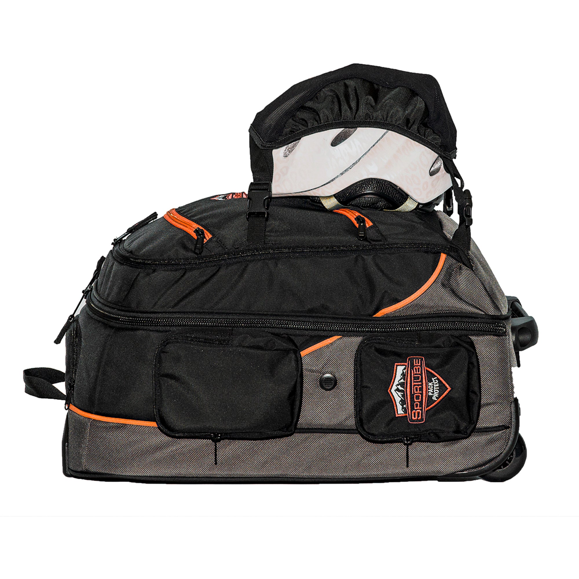Sportube Cabin Cruiser Wheeled Carry On Padded Gear & Travel Boot Bag, Orange - VMInnovations