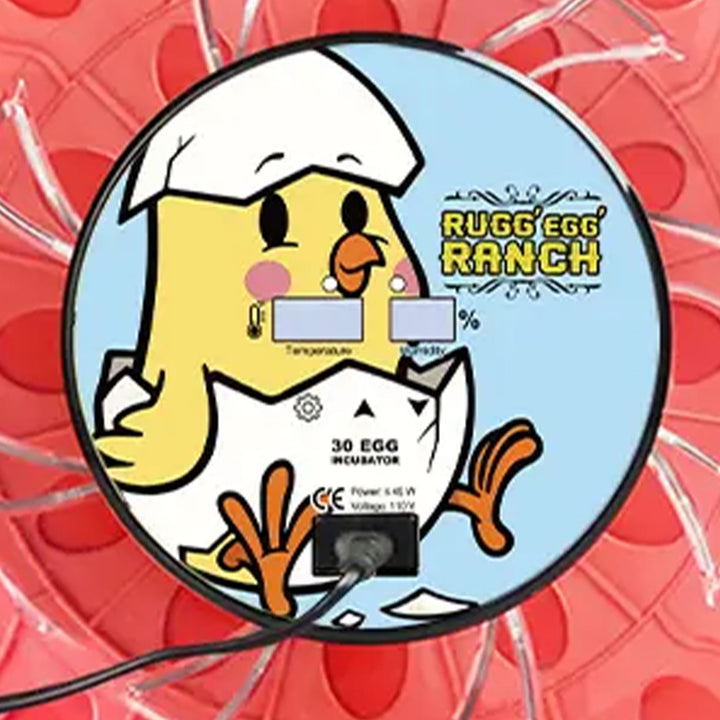 Rugg'EGG' Ranch 30 Egg Auto Turning Incubator w/Temperature & Humidity Display - VMInnovations