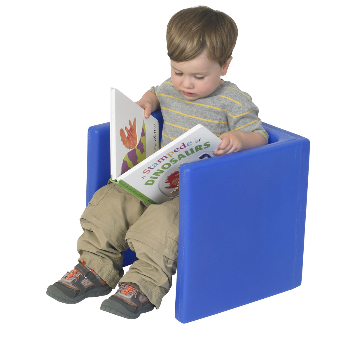 Children's Factory Indoor Outdoor Kids Cube Chair For Classroom & Playroom, Blue - VMInnovations