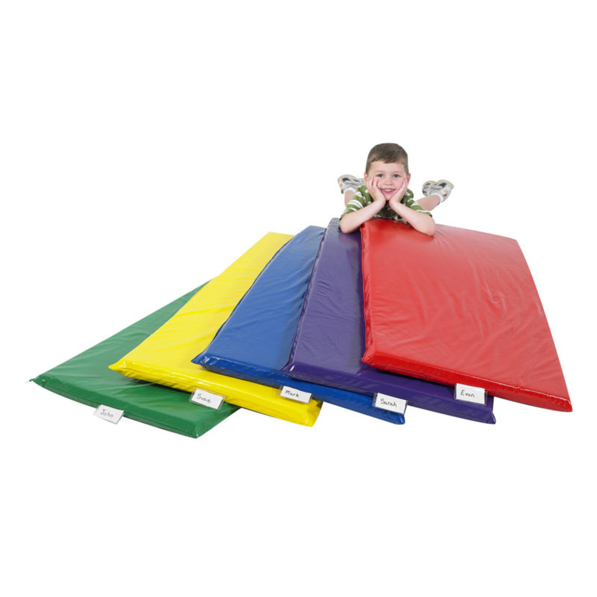 Children's Factory 2 Inch Daycare Floor Sleeping Rest Mats, Rainbow (Set of 5) - VMInnovations