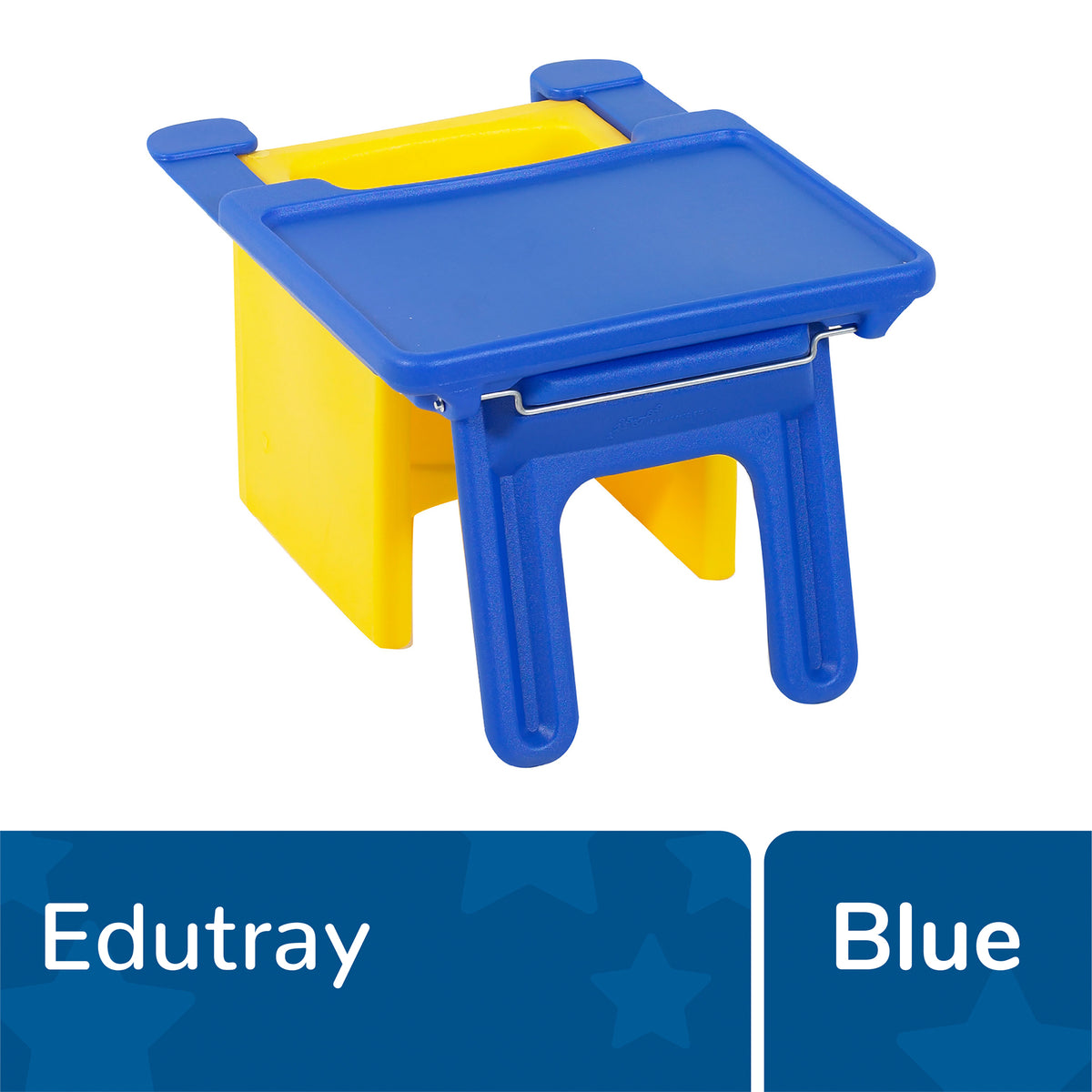 Children's Factory Edutray Converts Cube Chair to Kids Desk For Toddlers, Blue - VMInnovations