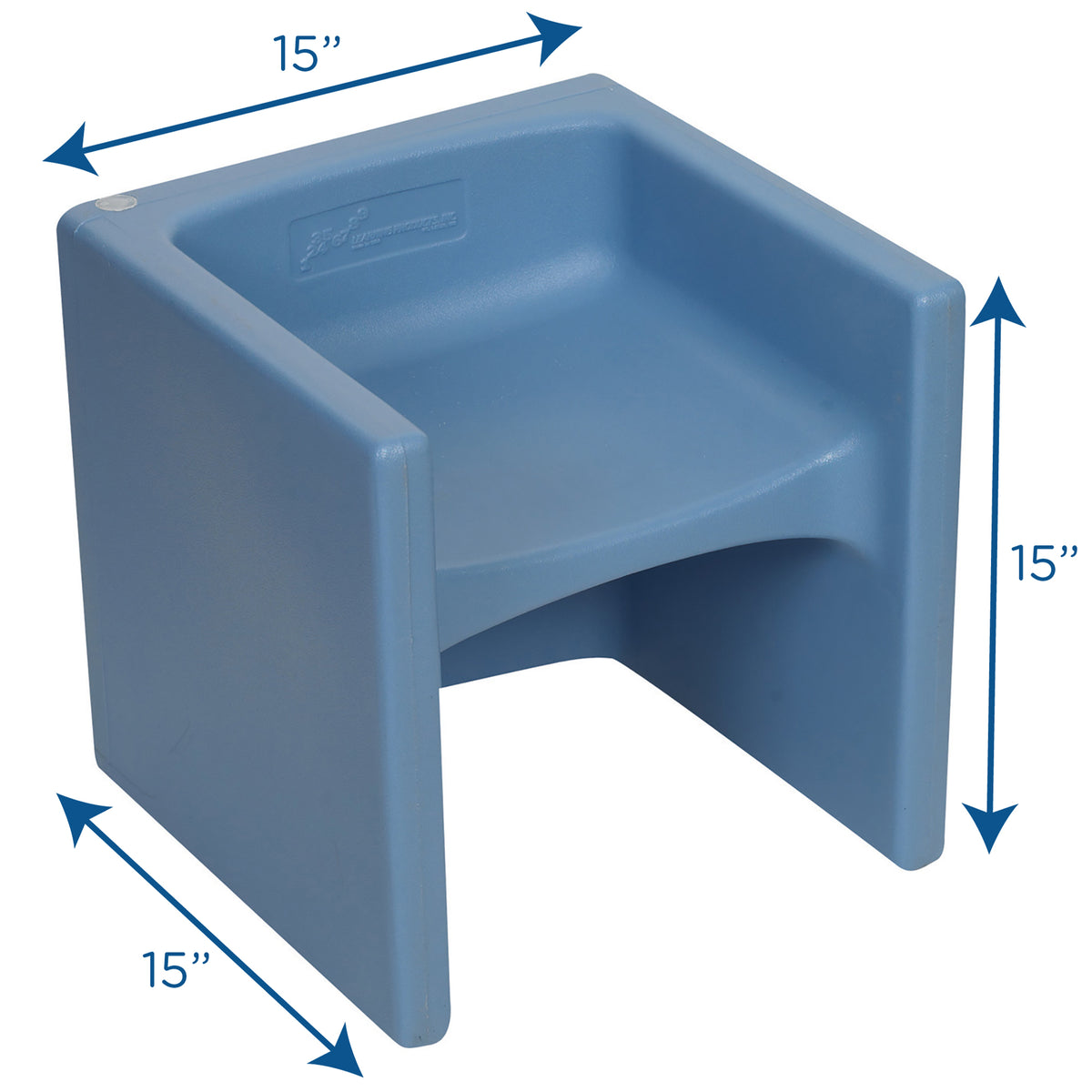 Children's Factory Indoor Outdoor Kids Cube Chair For Classroom, Sky Blue - VMInnovations